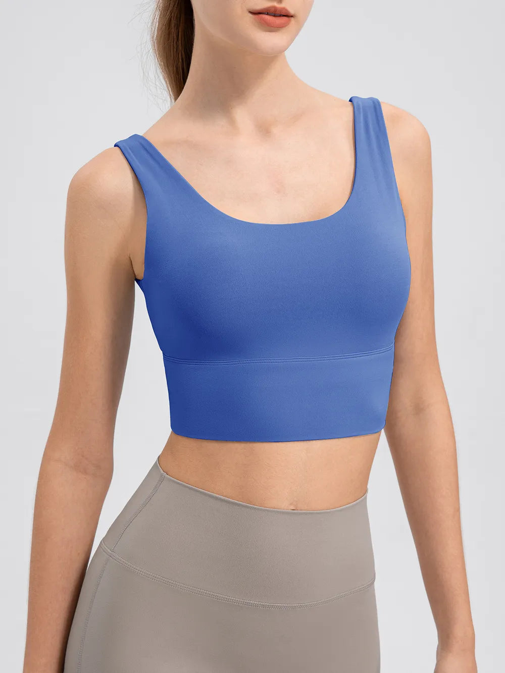 Scoop Neck Wide Strap Active Tank - cas7m
