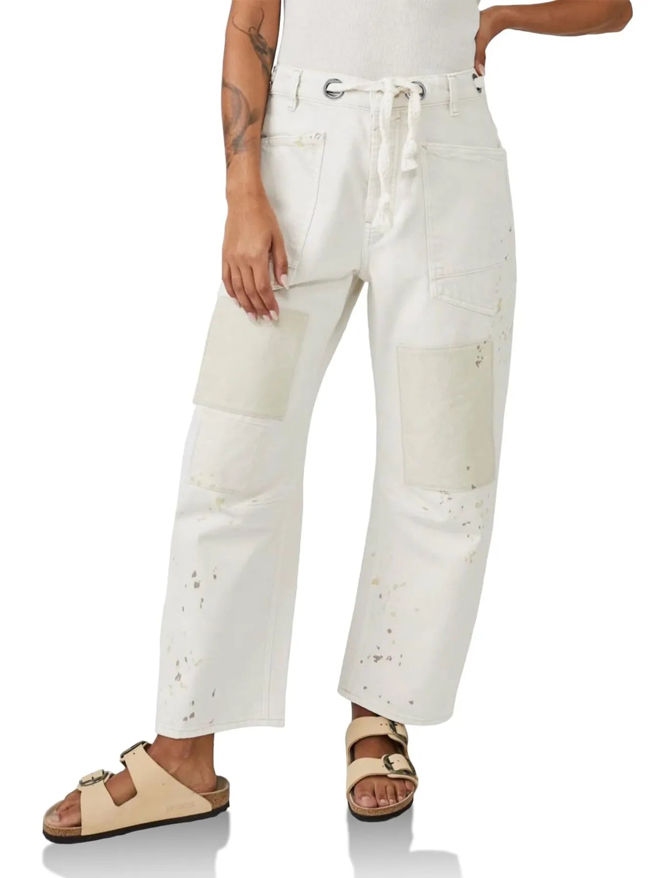 Washed Wide Leg Jeans - cas7m