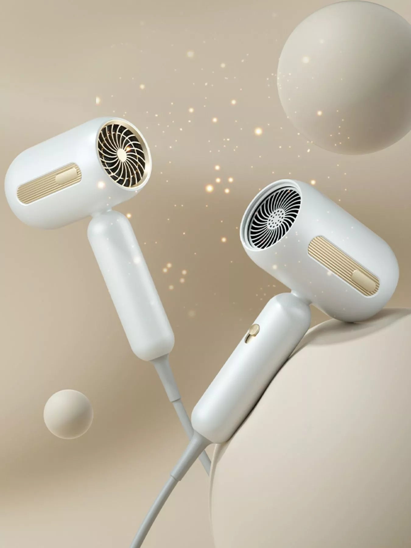 Compact Ionic Hair Dryer with Blue Light Shine Technology - cas7m