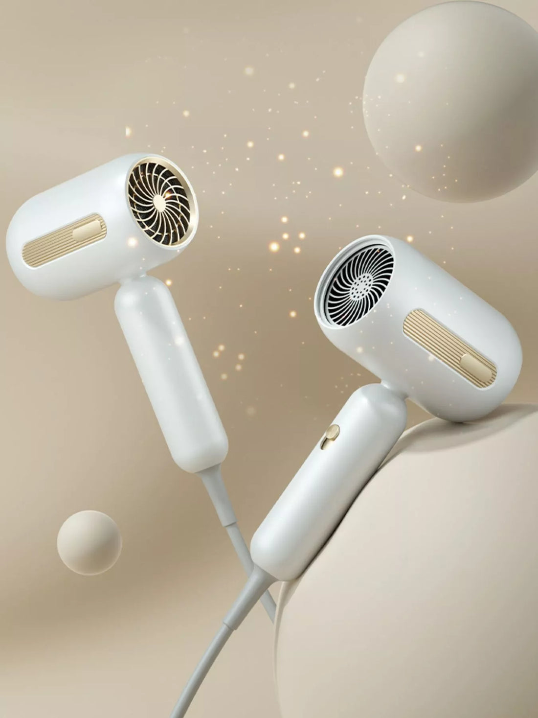 Compact Ionic Hair Dryer with Blue Light Shine Technology - cas7m