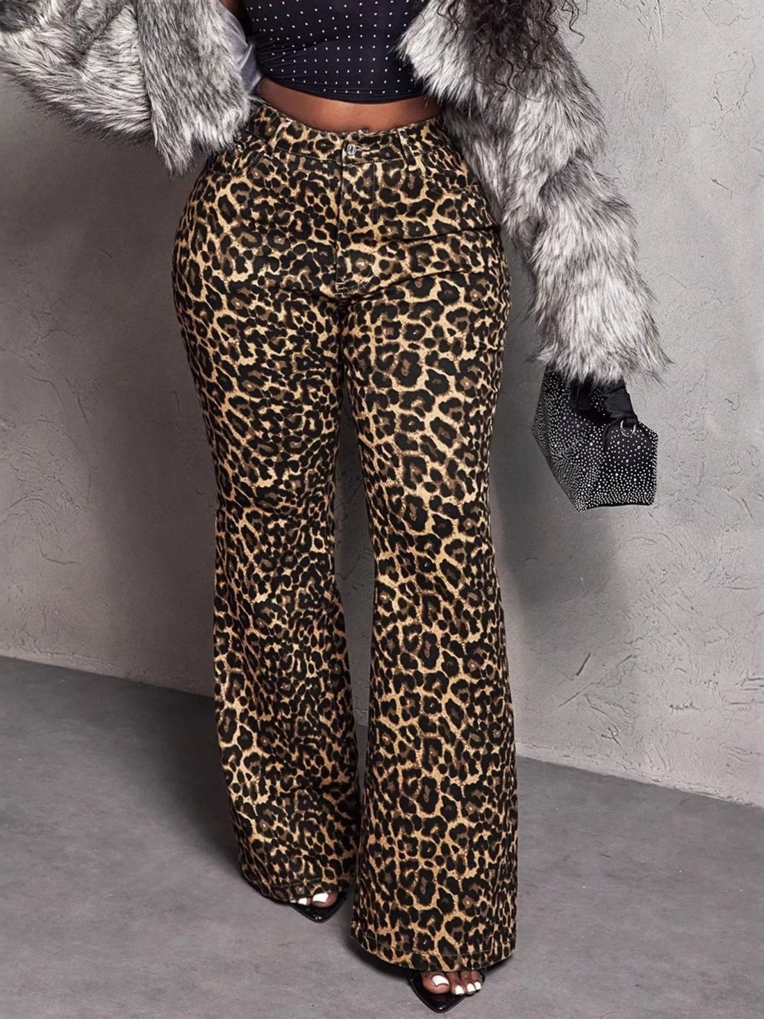 Leopard Wide Leg Pants - cas7m