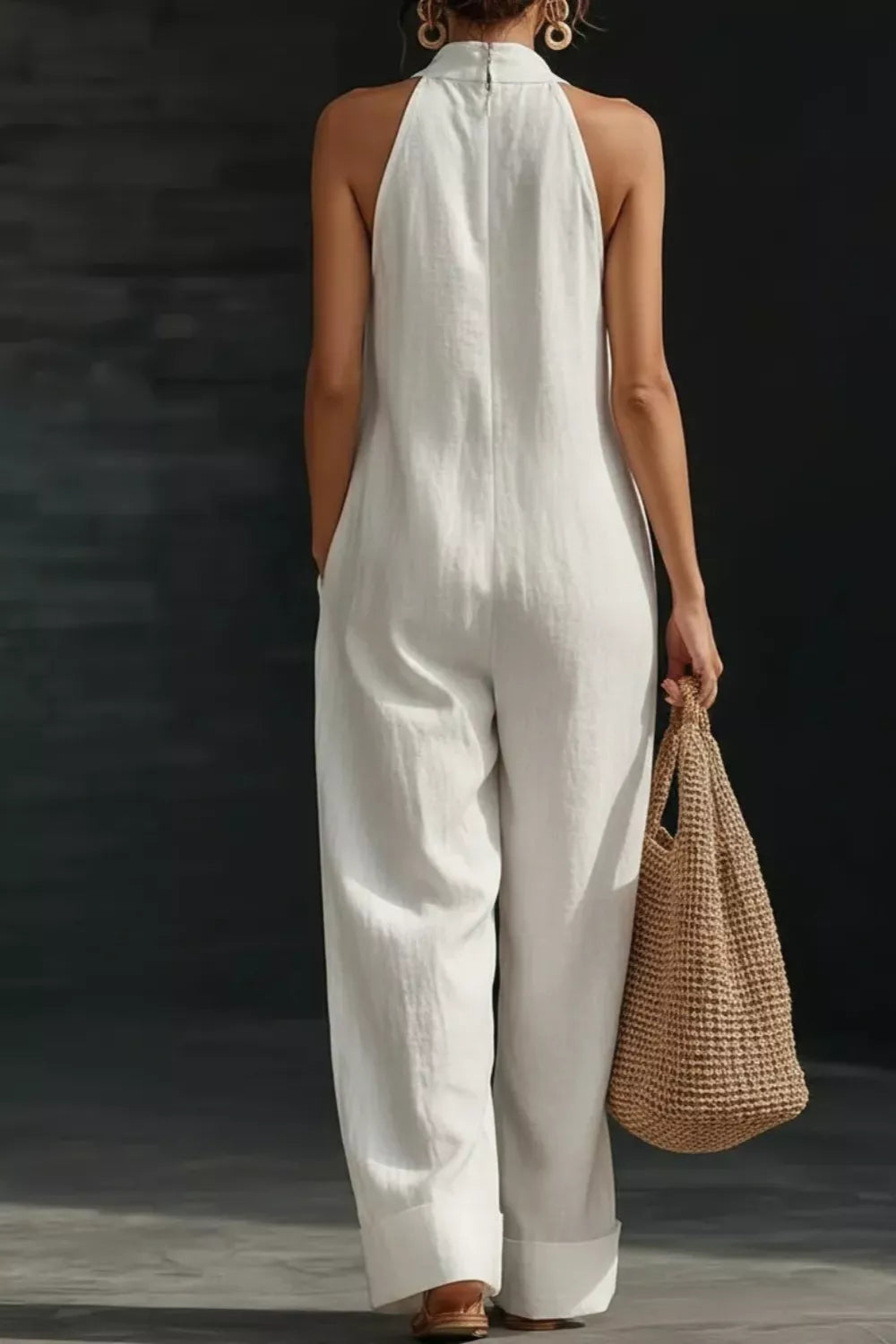 CozyPocket Polyester Dress - Easy Care & Stylish Comfort - cas7m
