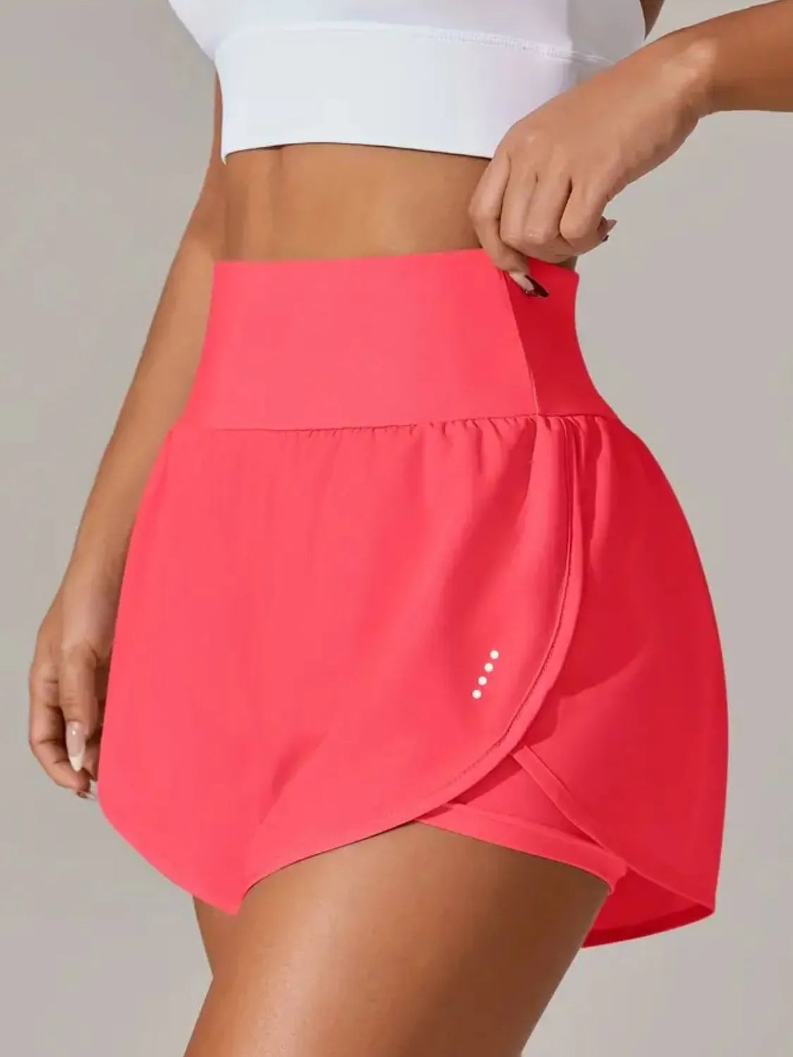 Pocketed High Waist Active Shorts - cas7m