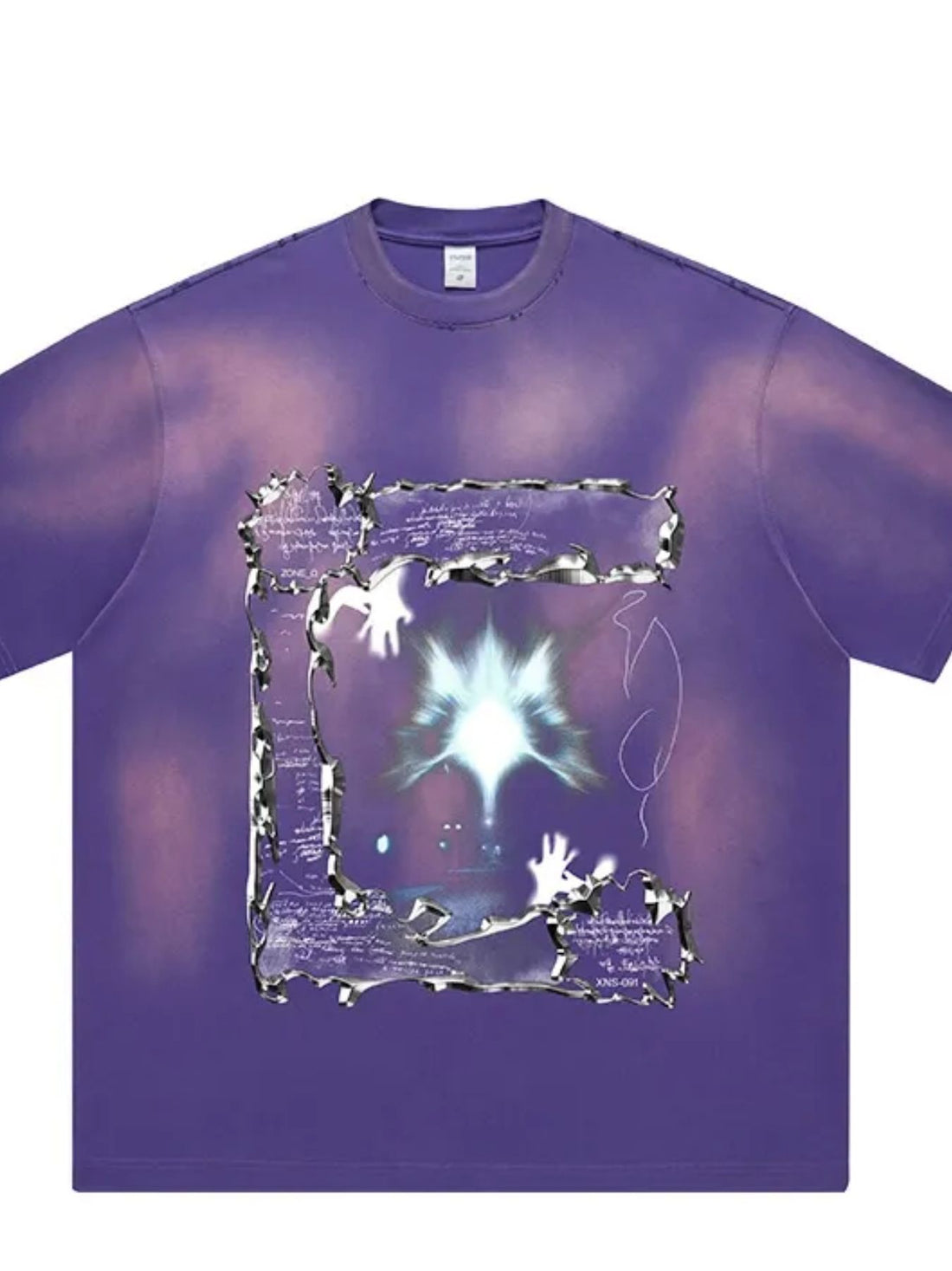 Men's Graphic Round Neck Vintage Wash T-Shirt - cas7m