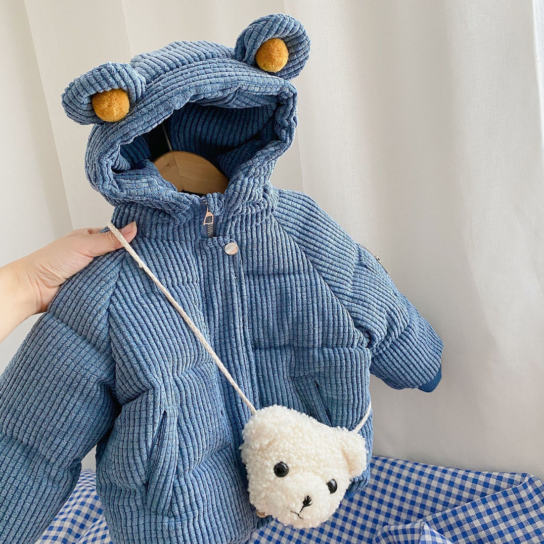Boy Cute Cartoon Cotton Cloth Hooded Short - cas7m
