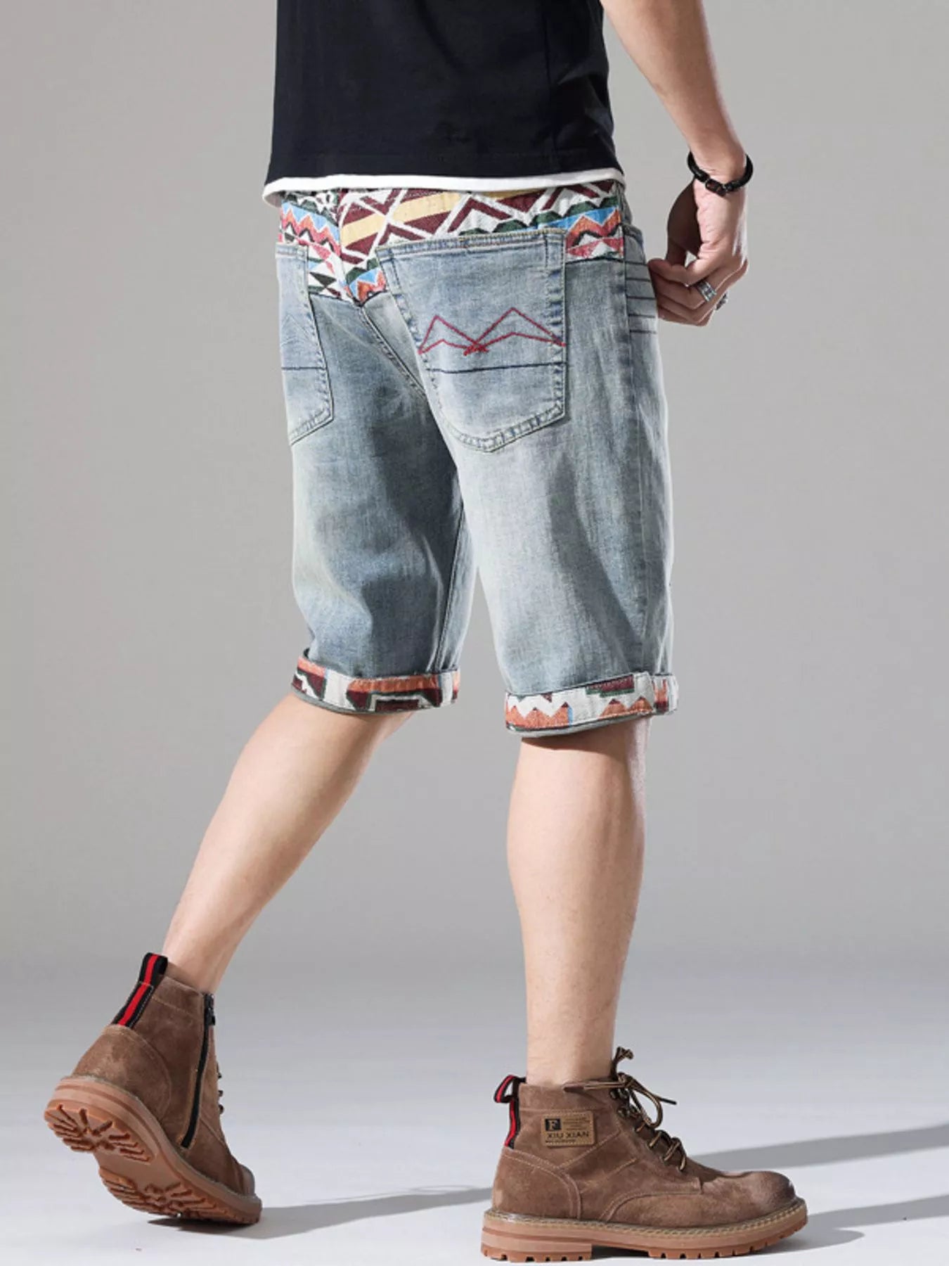 Men's Slim Fit Denim Shorts - cas7m