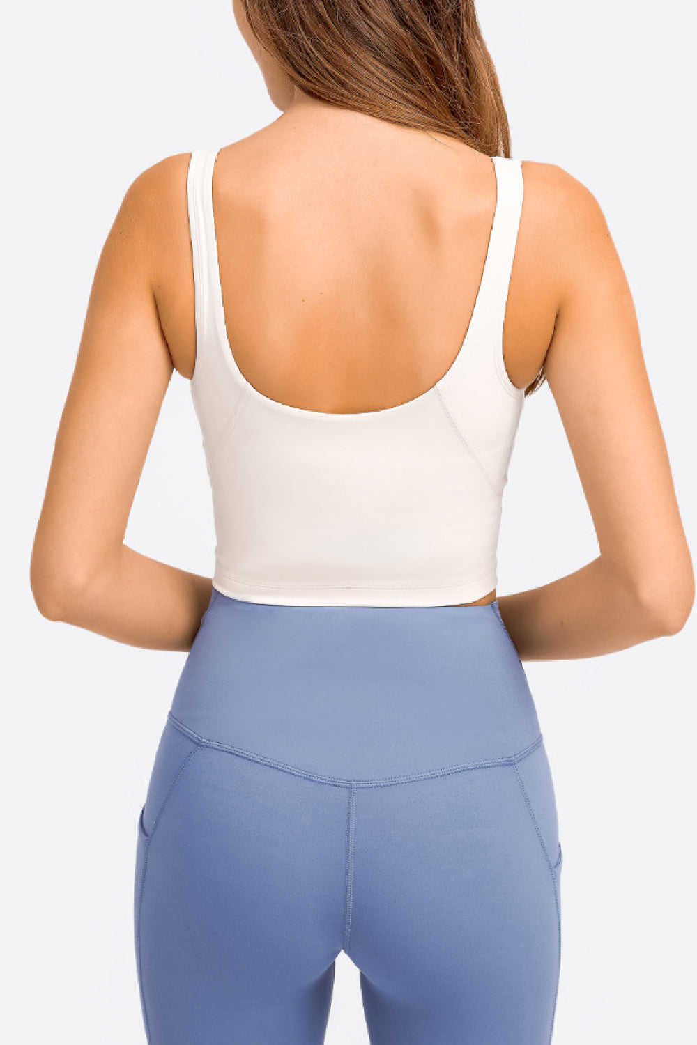 Millennia Deep V-Neck Crop Sports Bra - cas7m