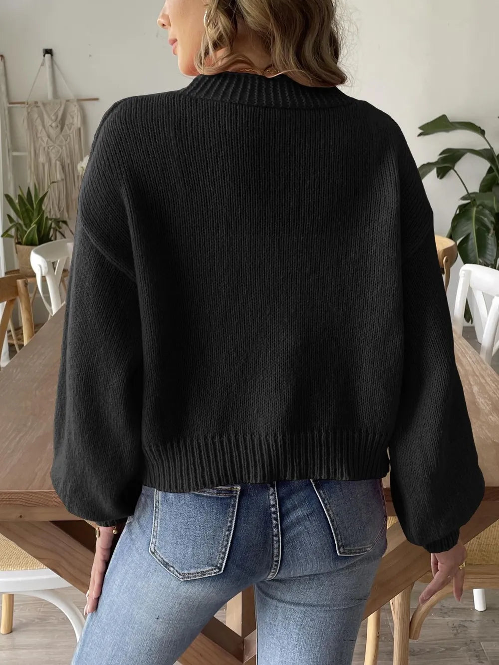 Pearl Open Front Long Sleeve Cardigan - cas7m