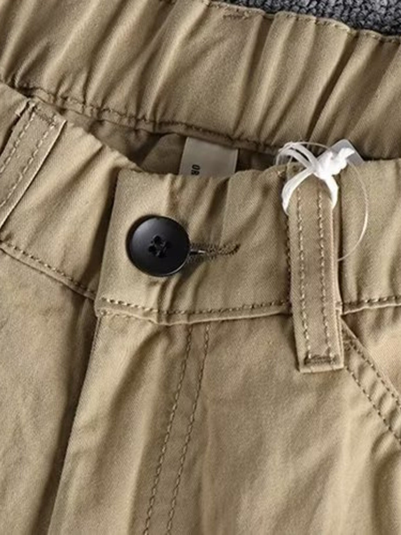 Men's Plus Size Casual Elastic Waist Cargo Pants - cas7m