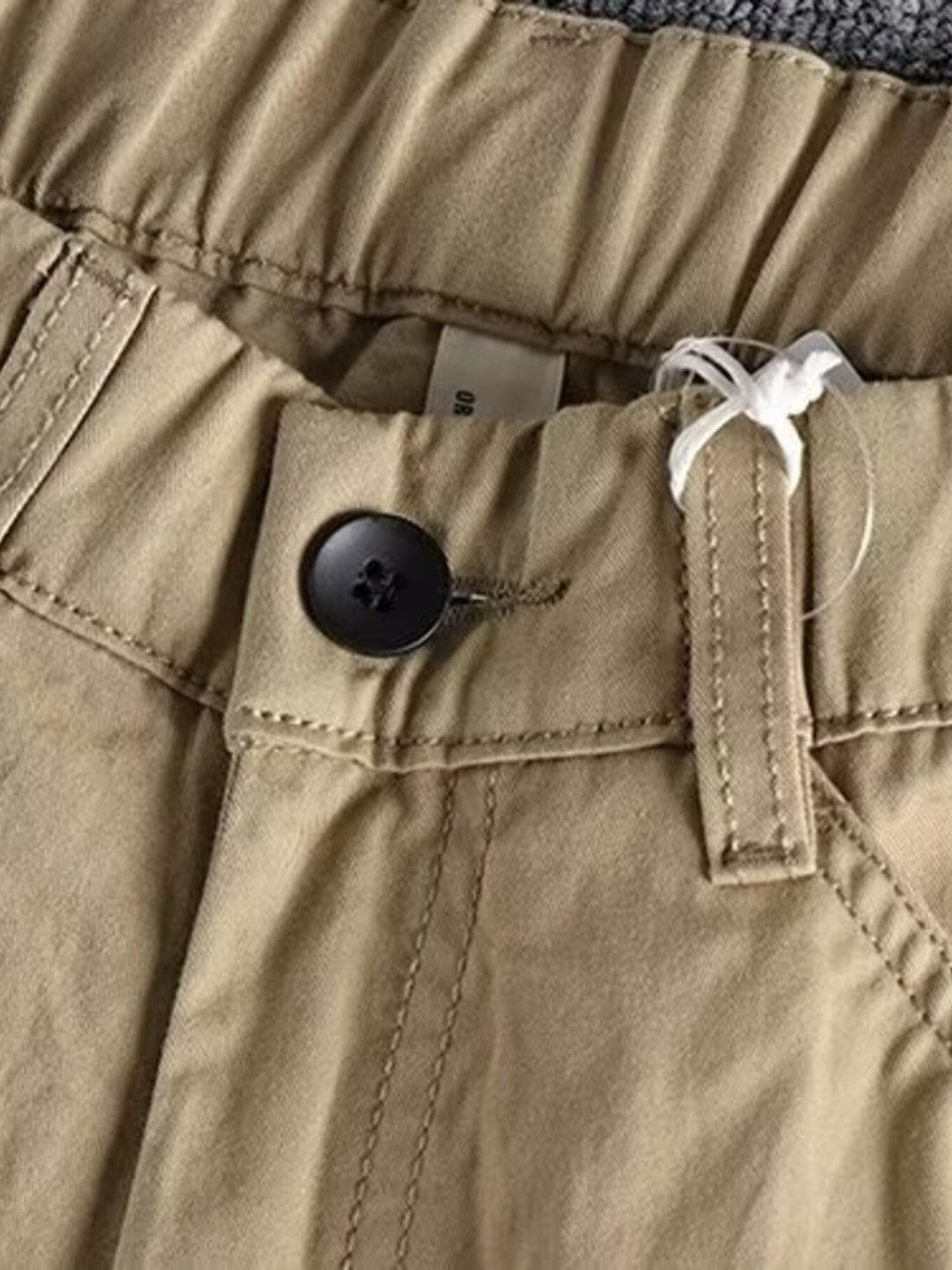 Men's Plus Size Casual Elastic Waist Cargo Pants - cas7m