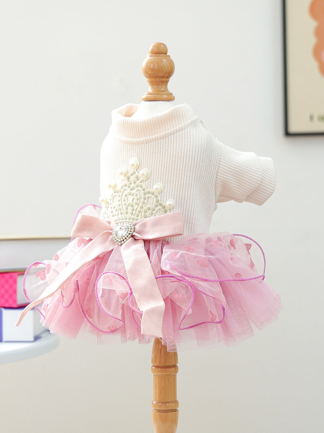 Pearl-Embellished Pet Dress - cas7m