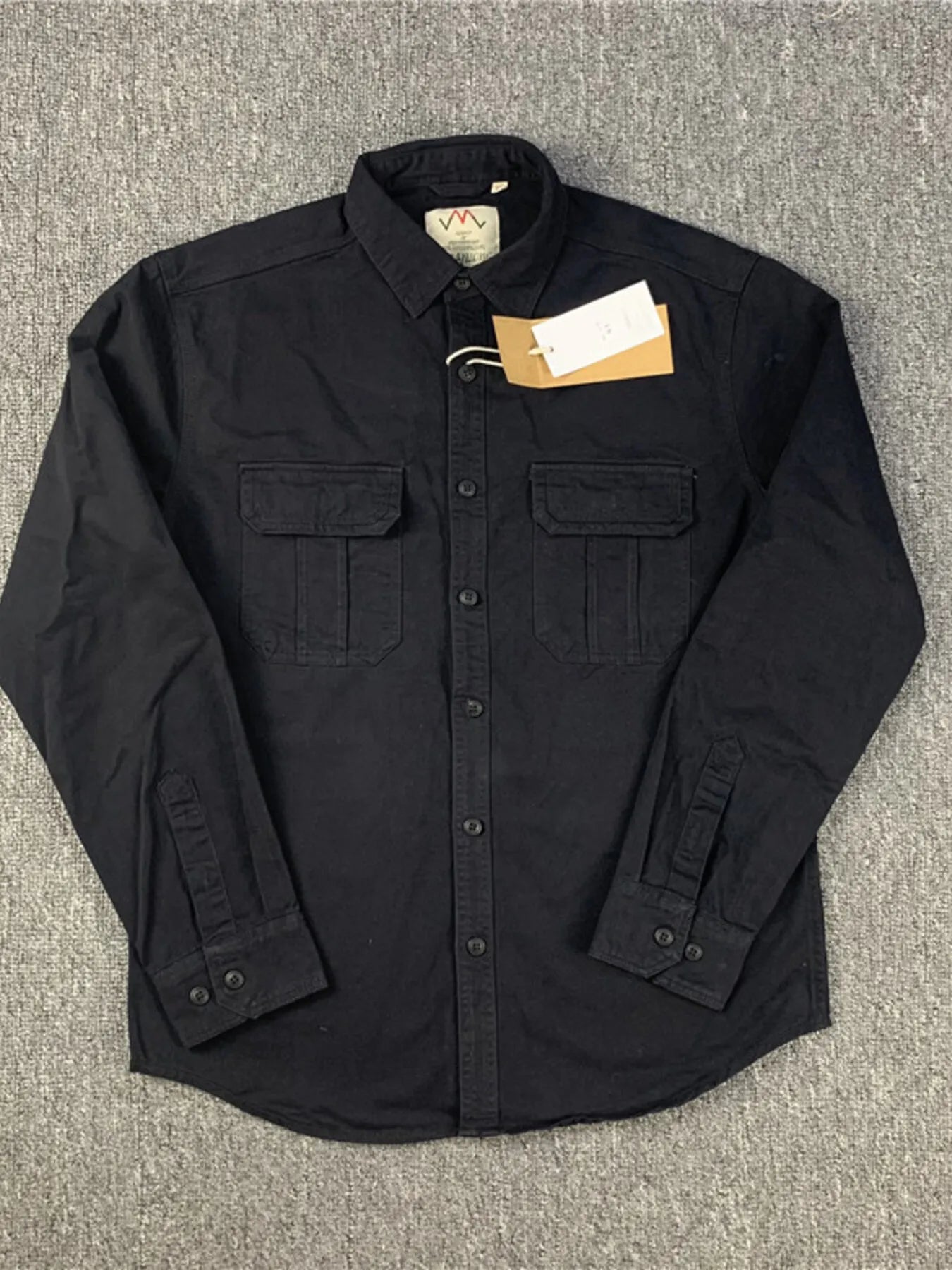 Men's Plus Size Button Up Long Sleeve Shirt - cas7m