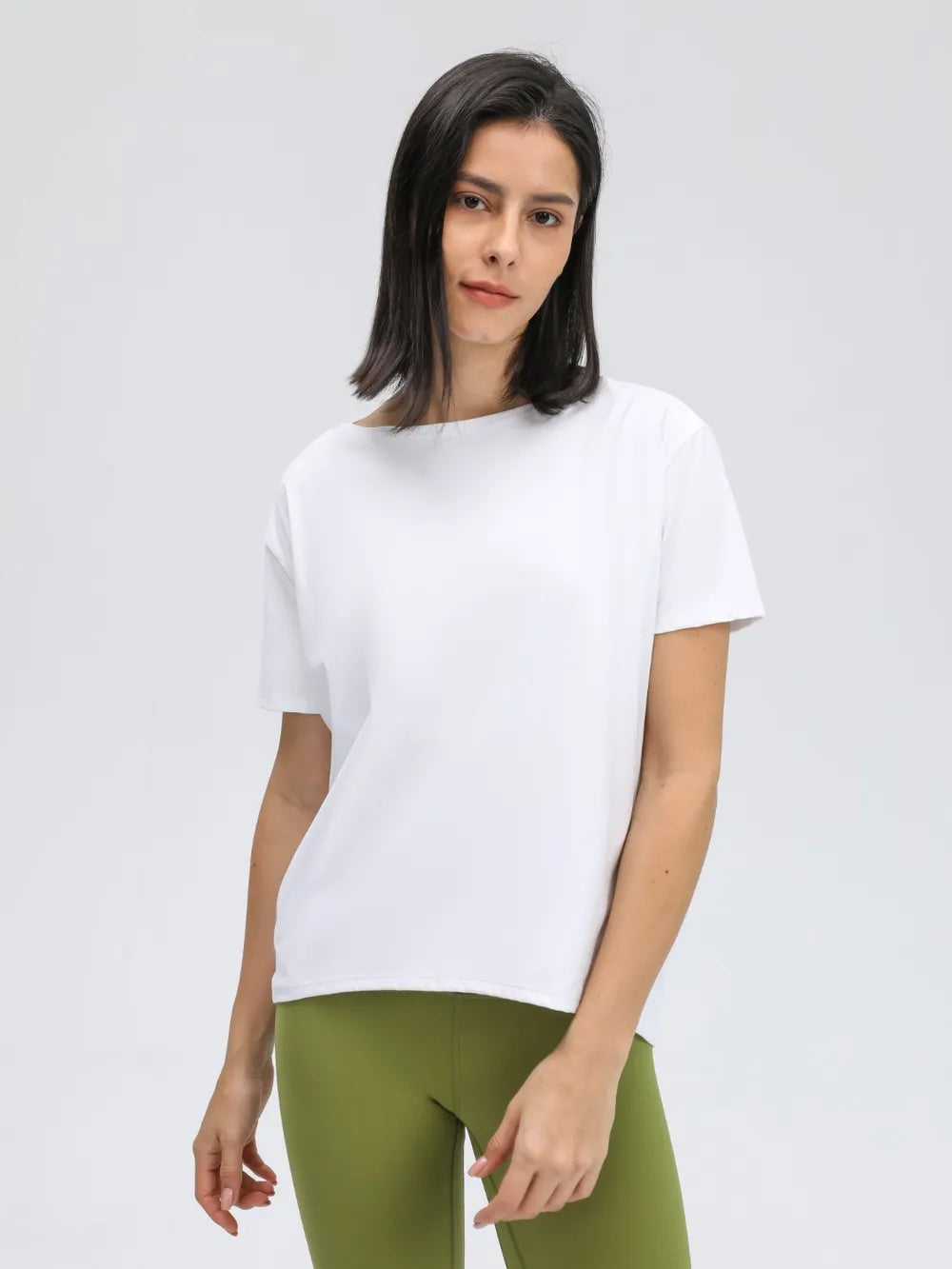 Millennia Round Neck Short Sleeve Active T-Shirt - cas7m
