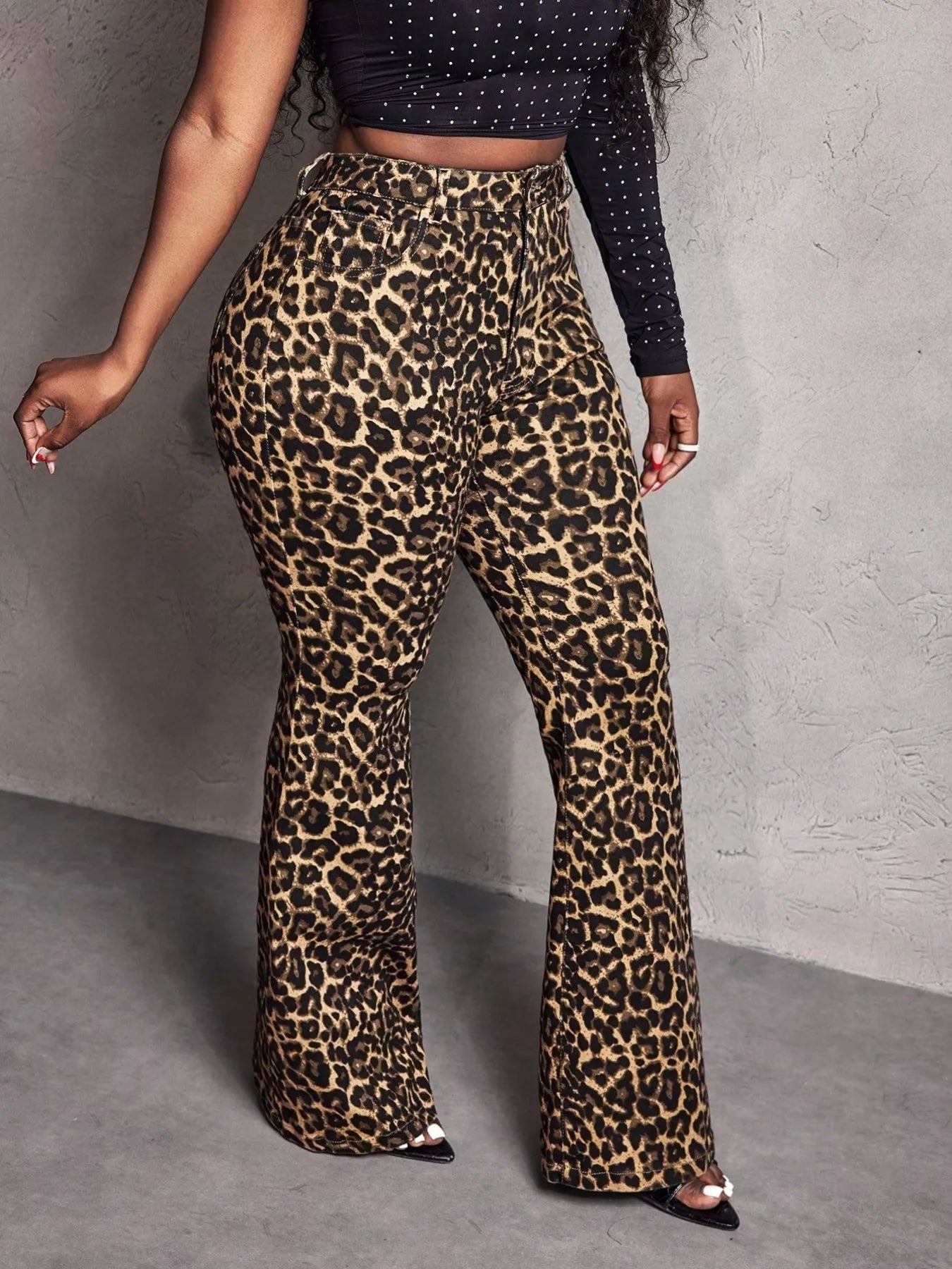 Leopard Wide Leg Pants - cas7m