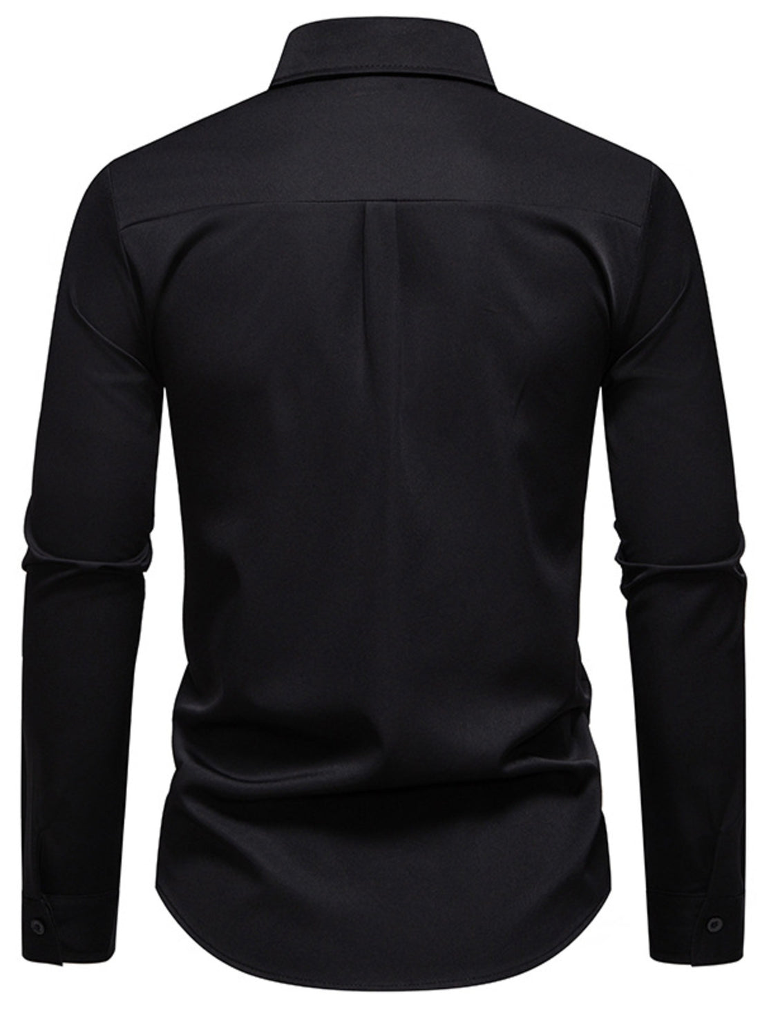Men's Embroidered Floral Long Sleeve Shirt - cas7m