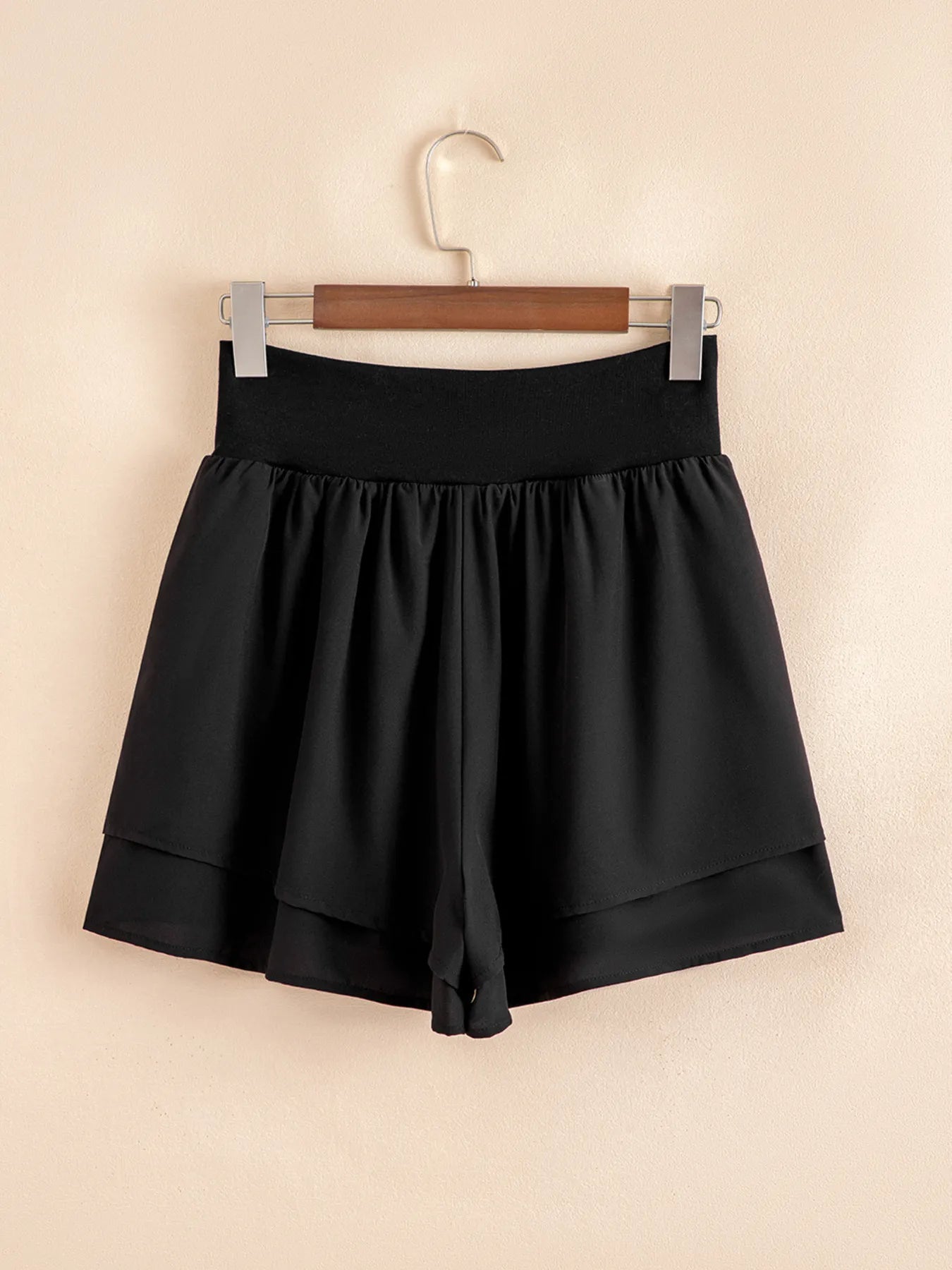 Layered Ruffle Shorts - cas7m