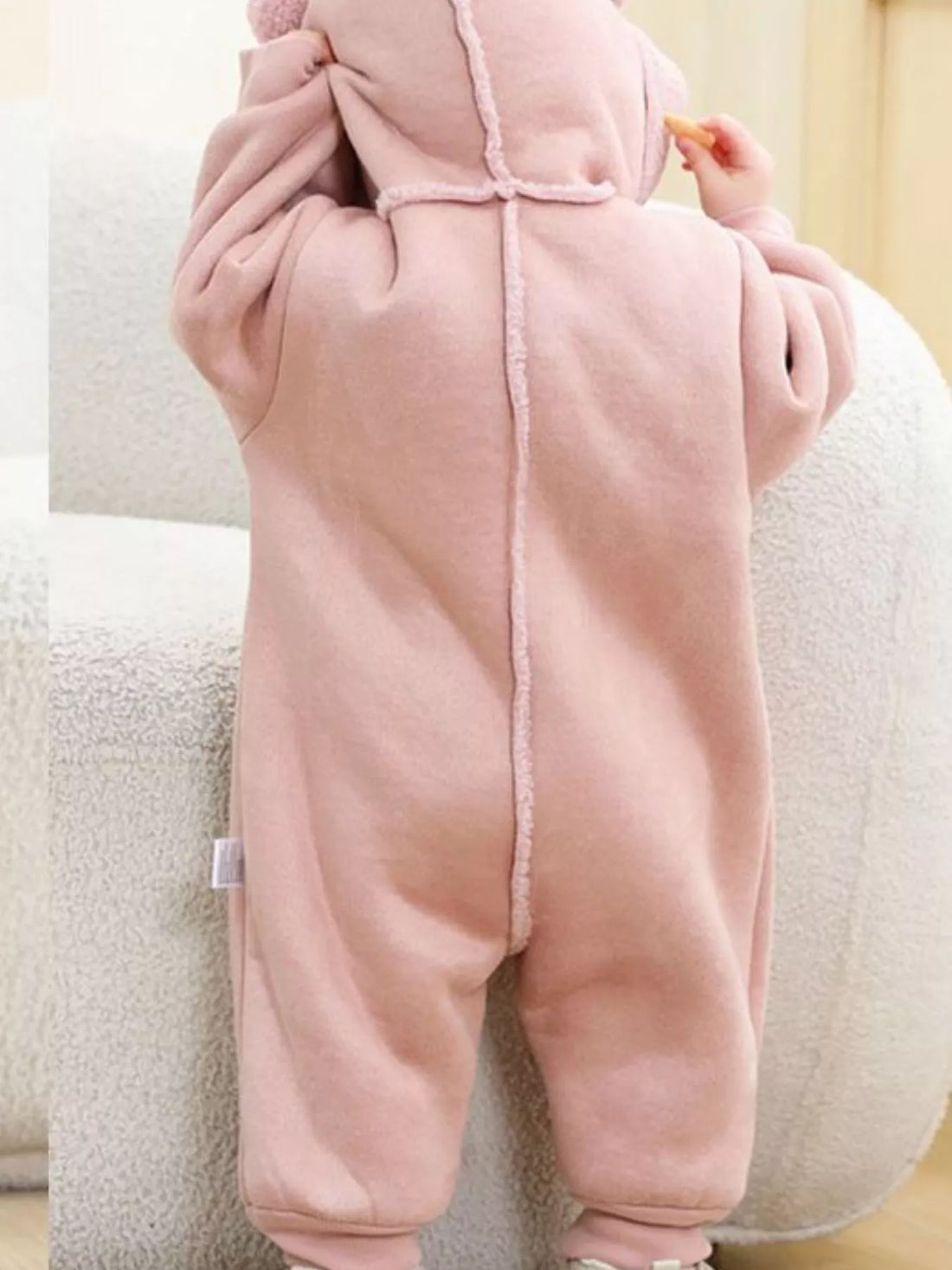 Children's Fleece Hooded One-Piece Jumpsuit - cas7m