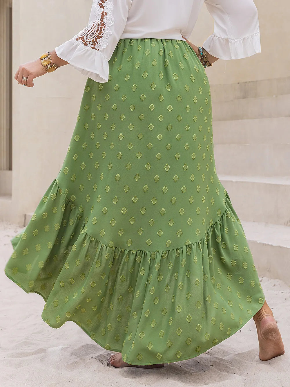 Plus Size High-Low Skirt - cas7m