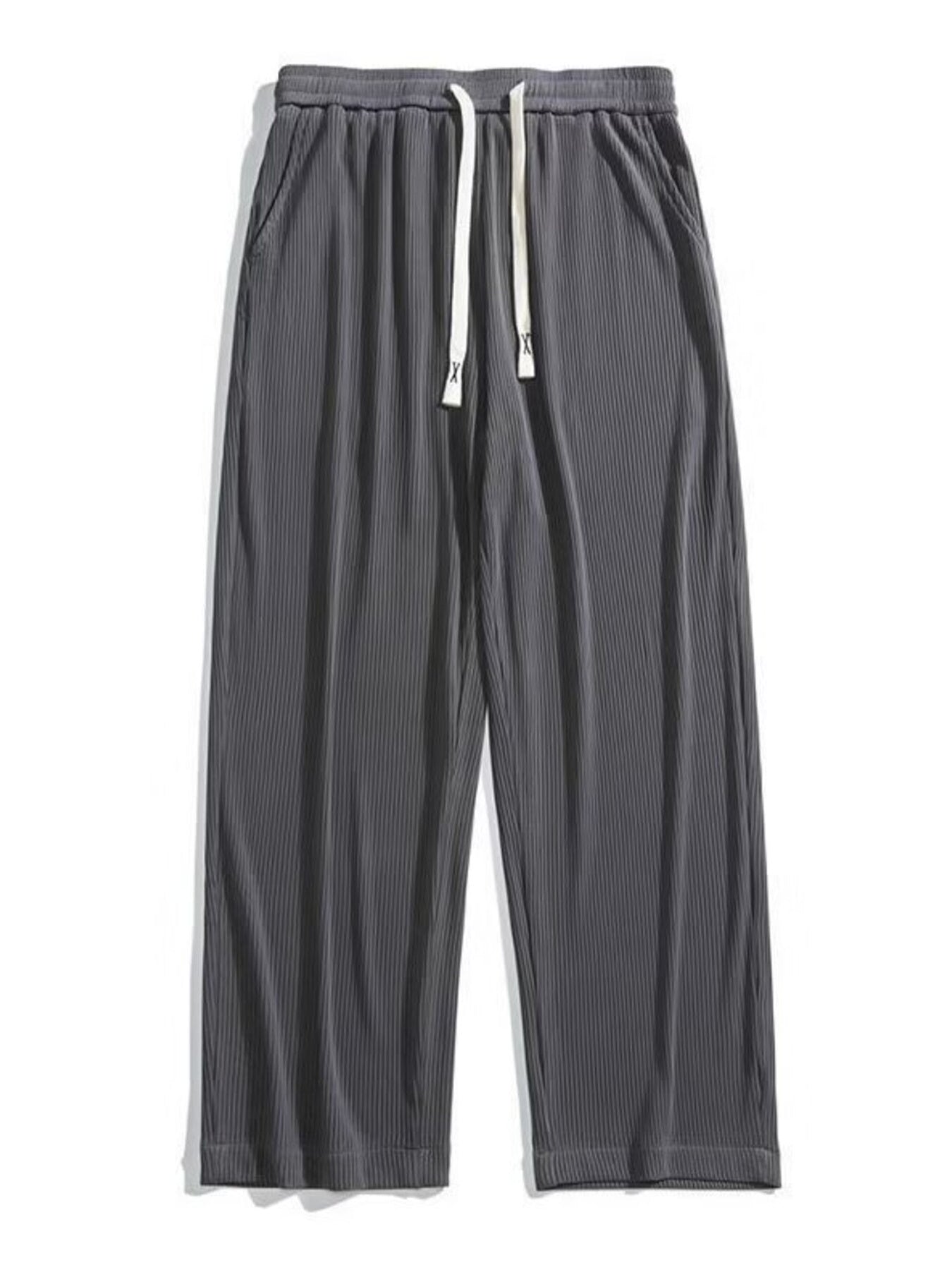 Men's Plus Size Casual Drawstring Wide Leg Pants - cas7m