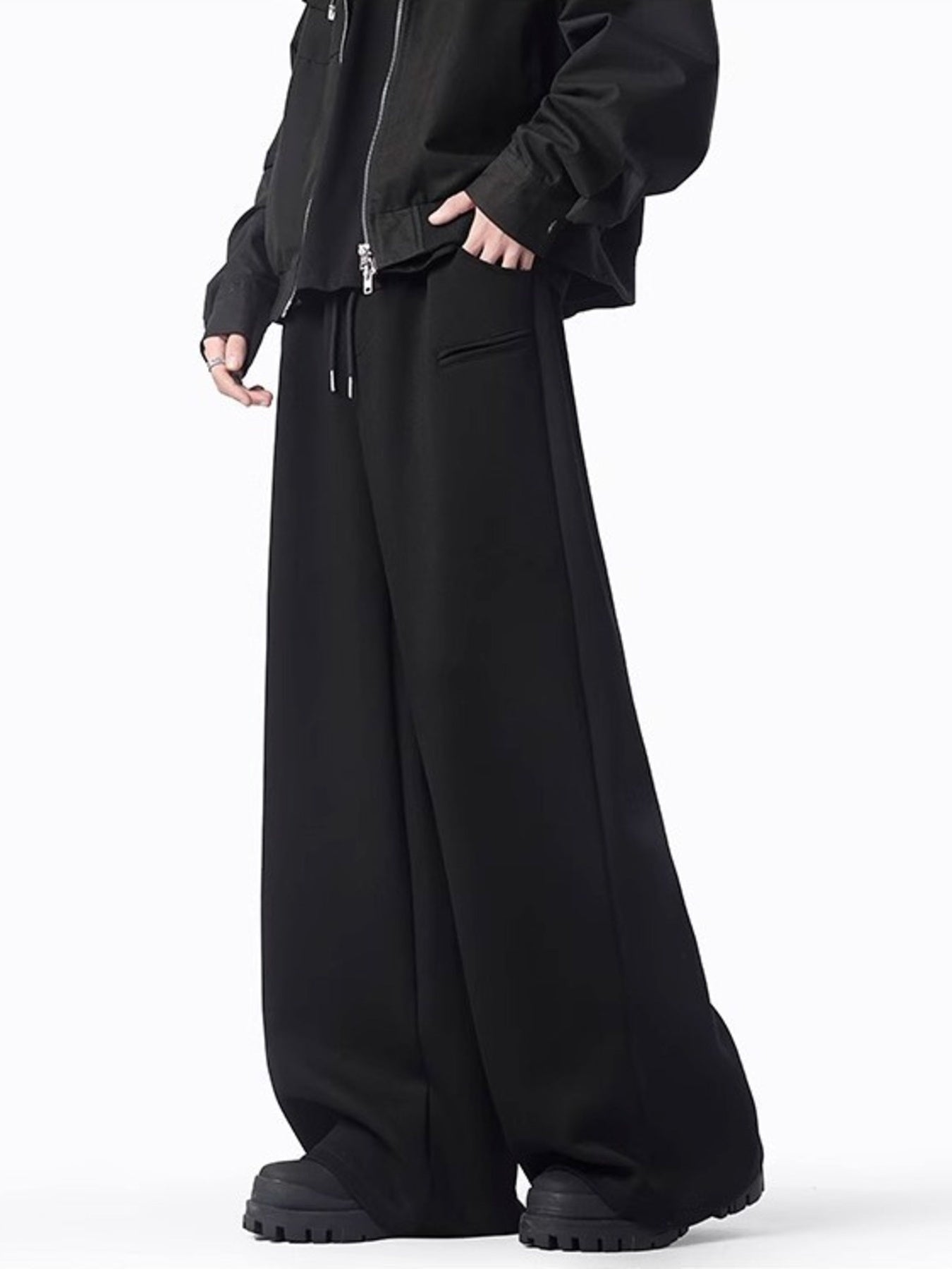 Men's Plus Size Casual Wide Leg Sweatpants - cas7m