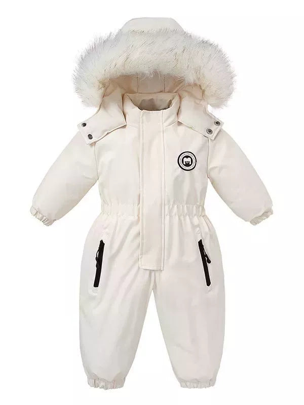 Children's Faux Fur Hood One-Piece - cas7m