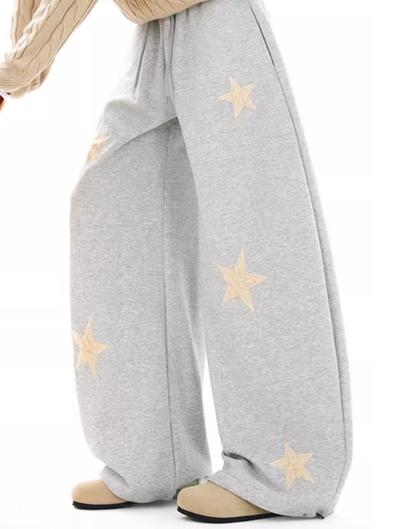 Men's Star Wide Leg Sweatpants - cas7m