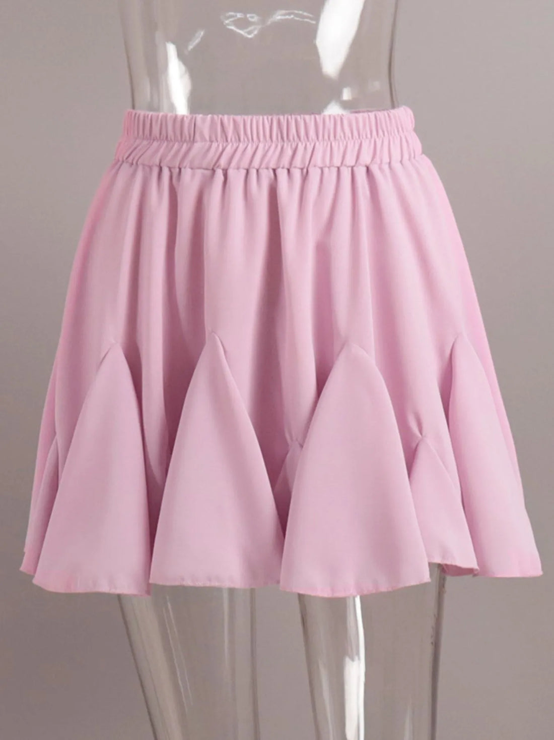 Elastic Waist Ruffled Hem Skirt - cas7m