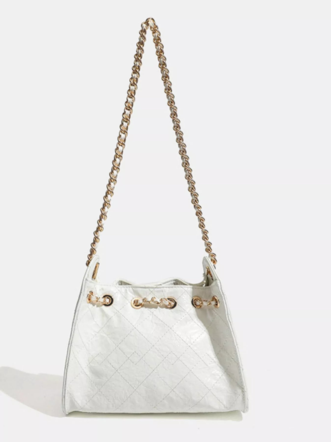 Quilted Chain Crossbody Bag - cas7m