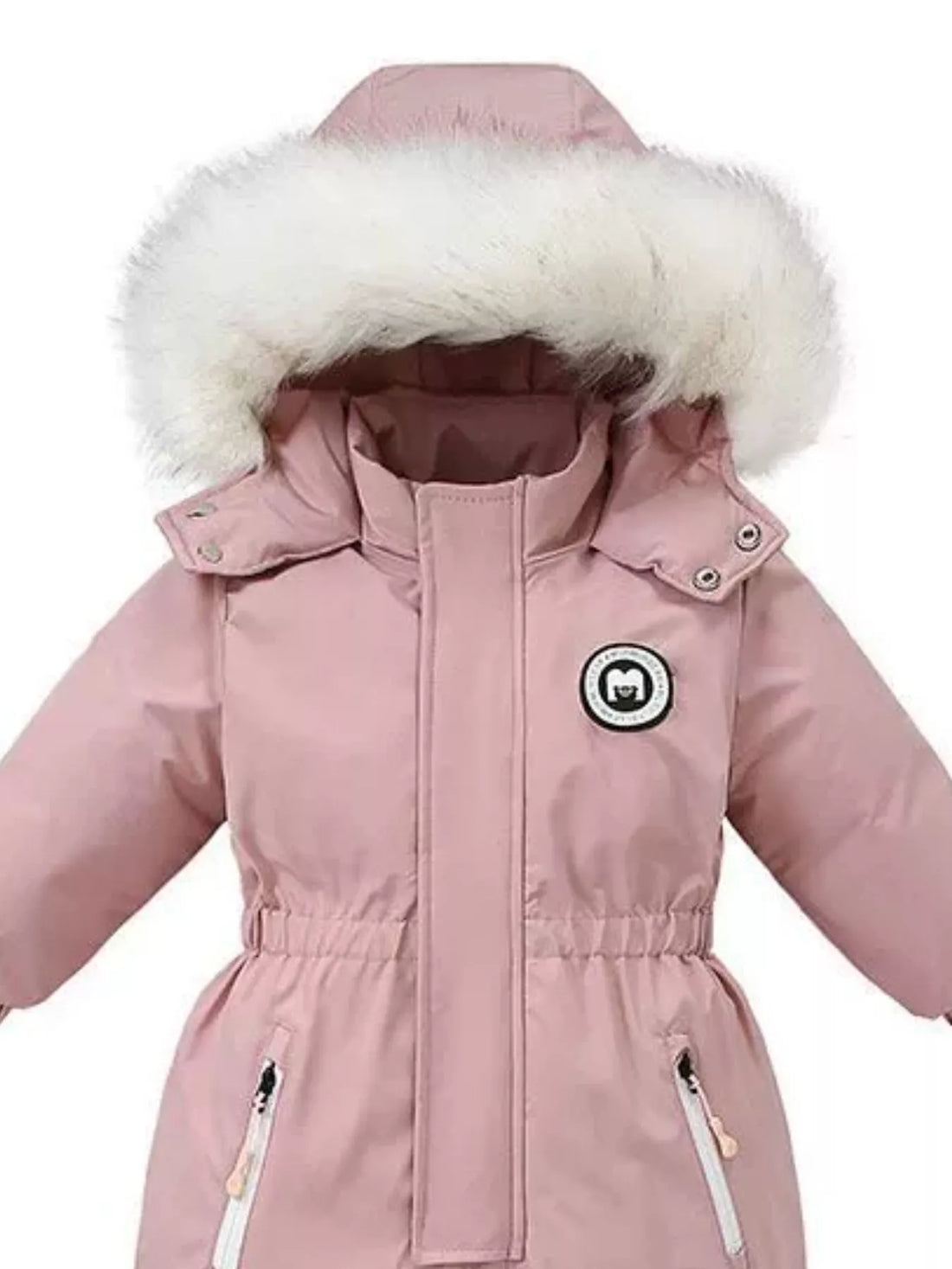 Children's Faux Fur Hood One-Piece - cas7m