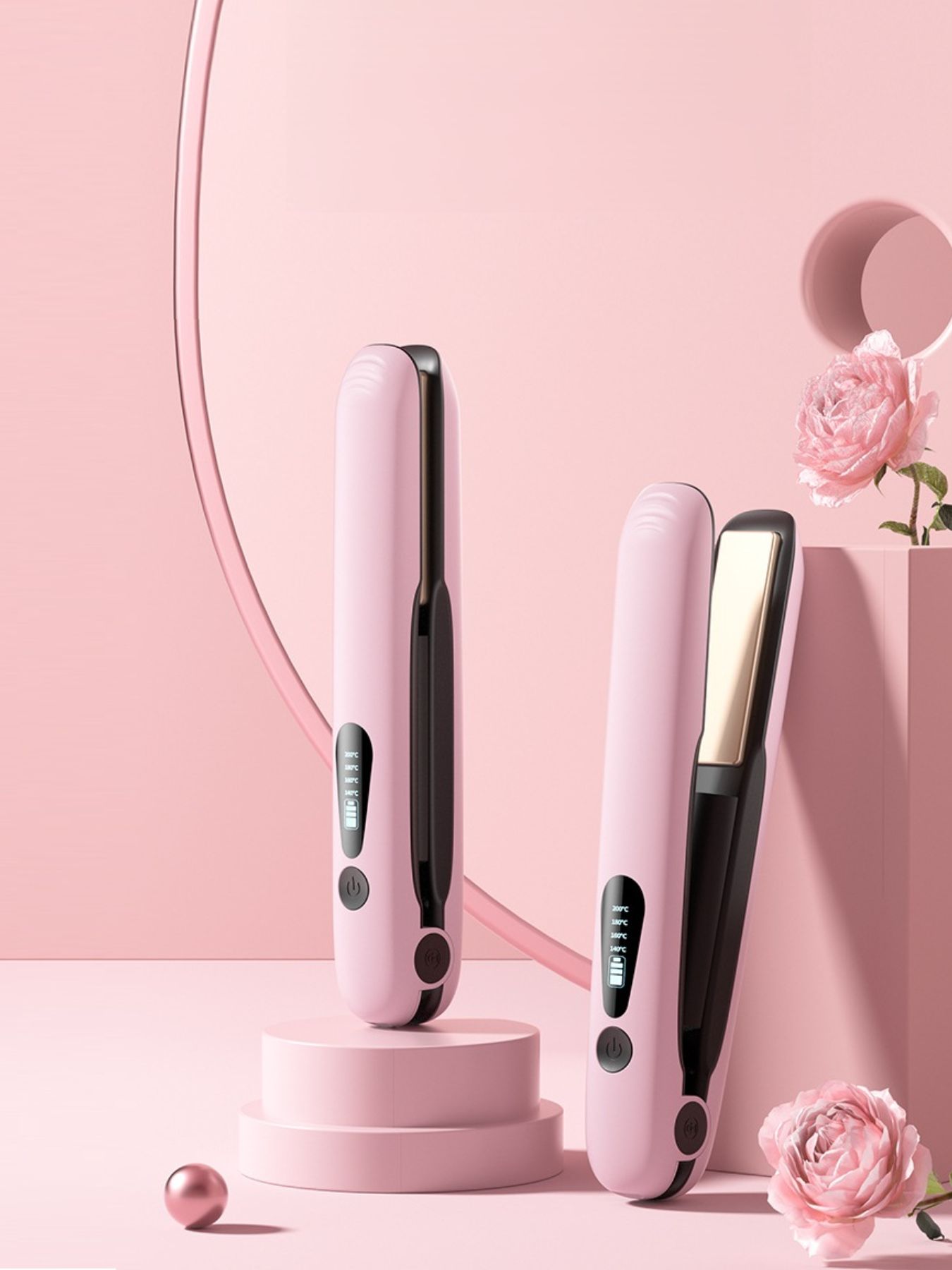 Travel-Ready Cordless Hair Straightener: Salon Results Anywhere - cas7m