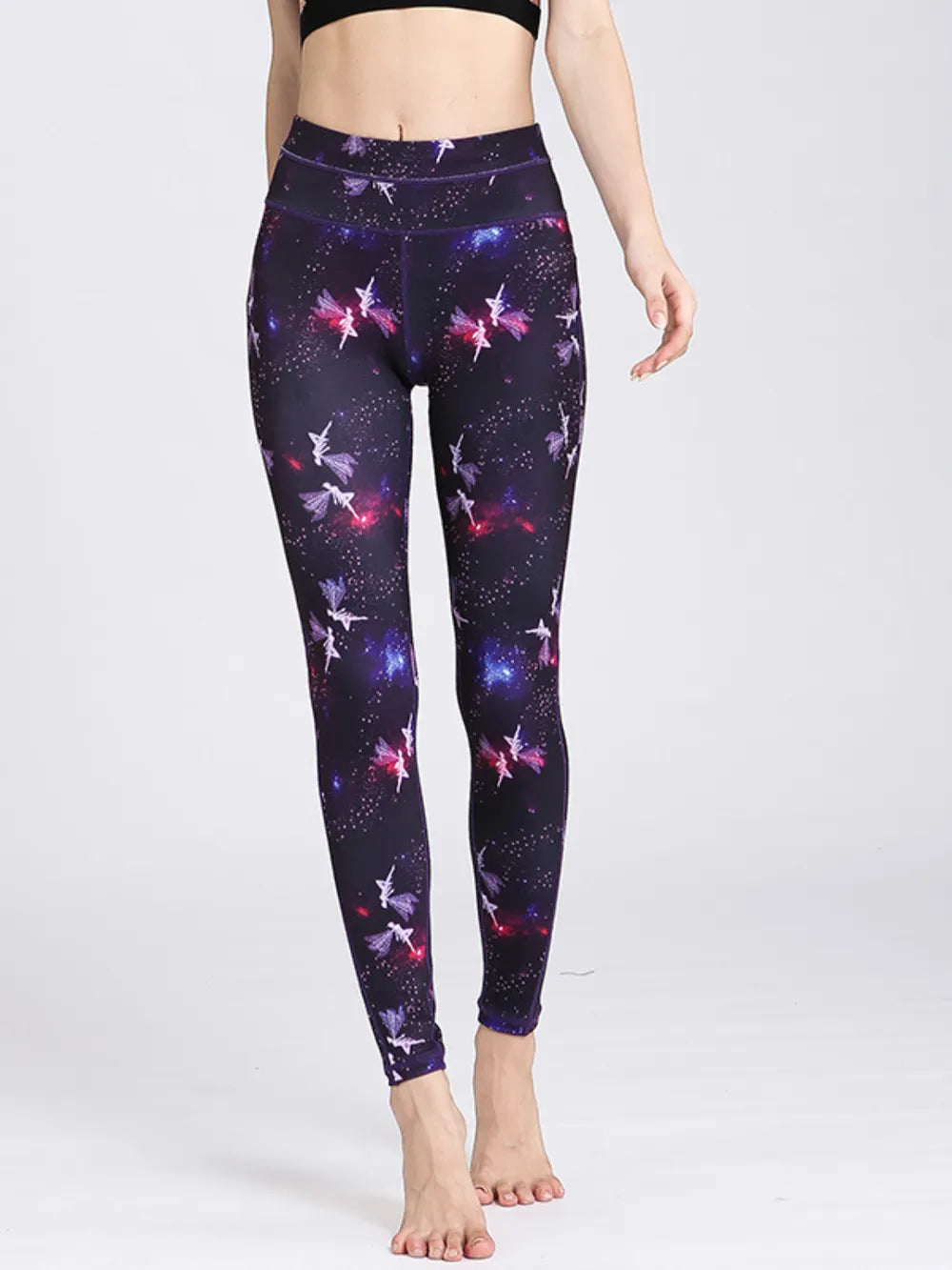 Ultra-Stretch Basic Yoga Pants - Polyester Spandex Blend - cas7m