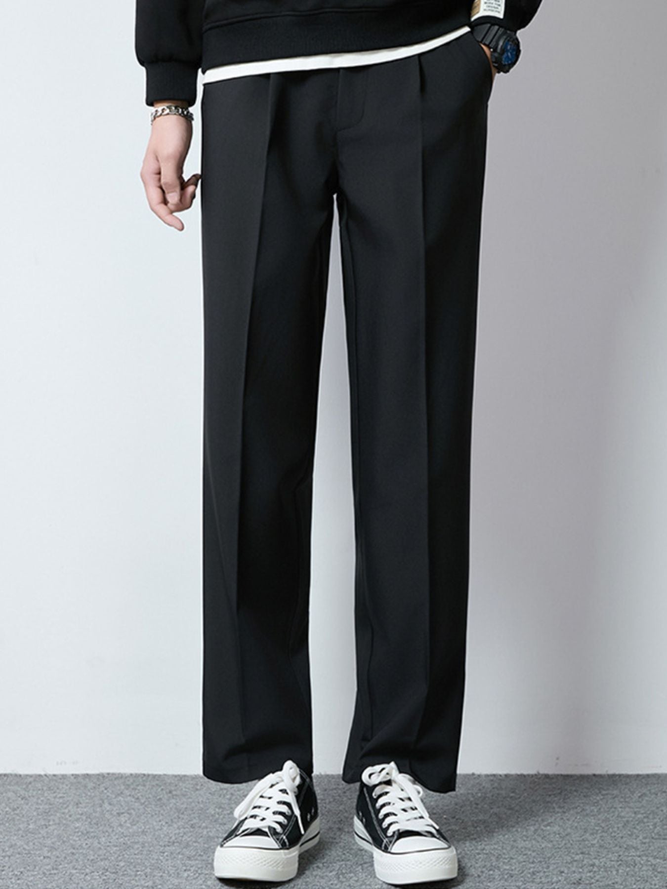 Men's Plus Size Wide Leg Casual Pants - cas7m