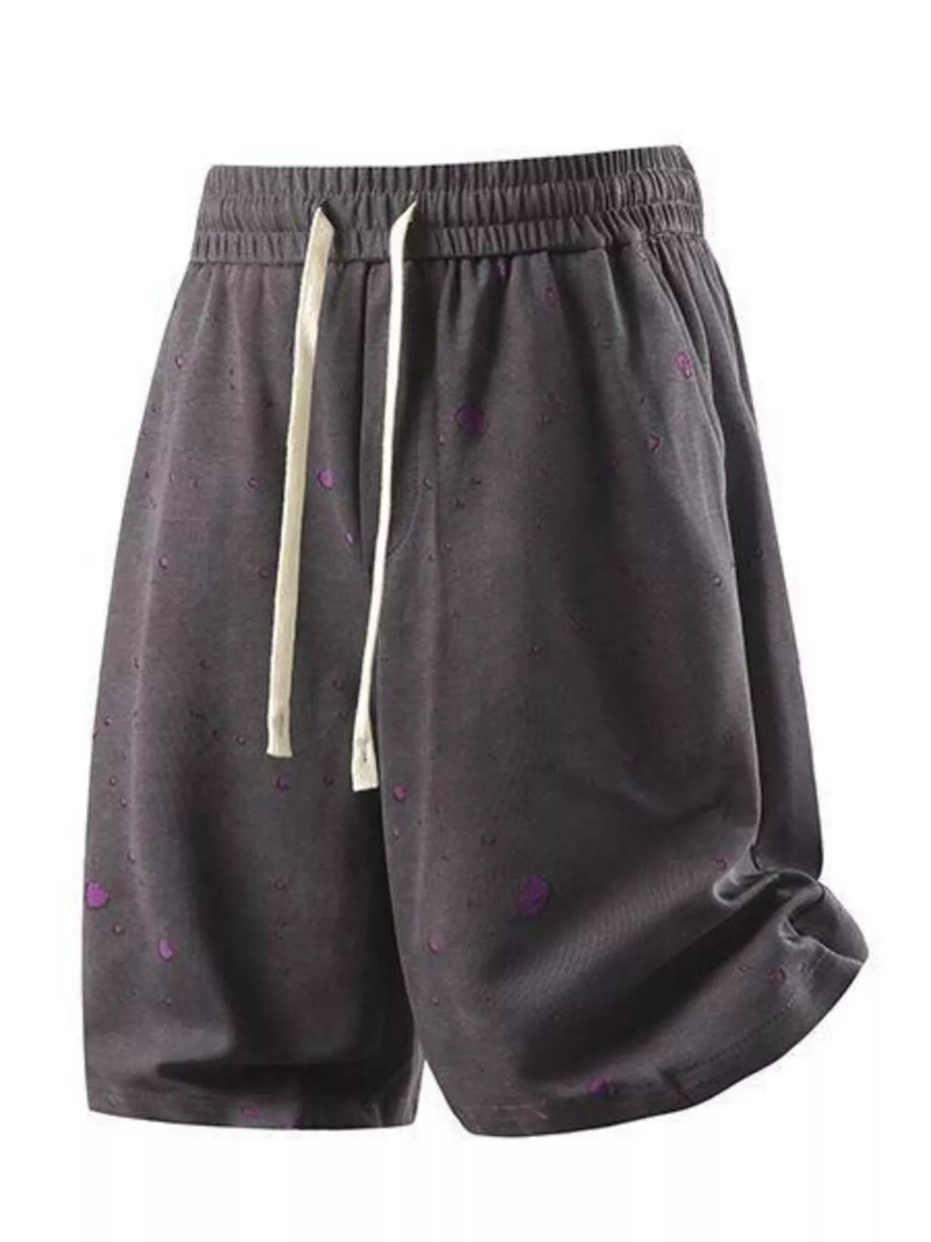 Men's Plus Size Casual Drawstring Elastic Waist Shorts - cas7m