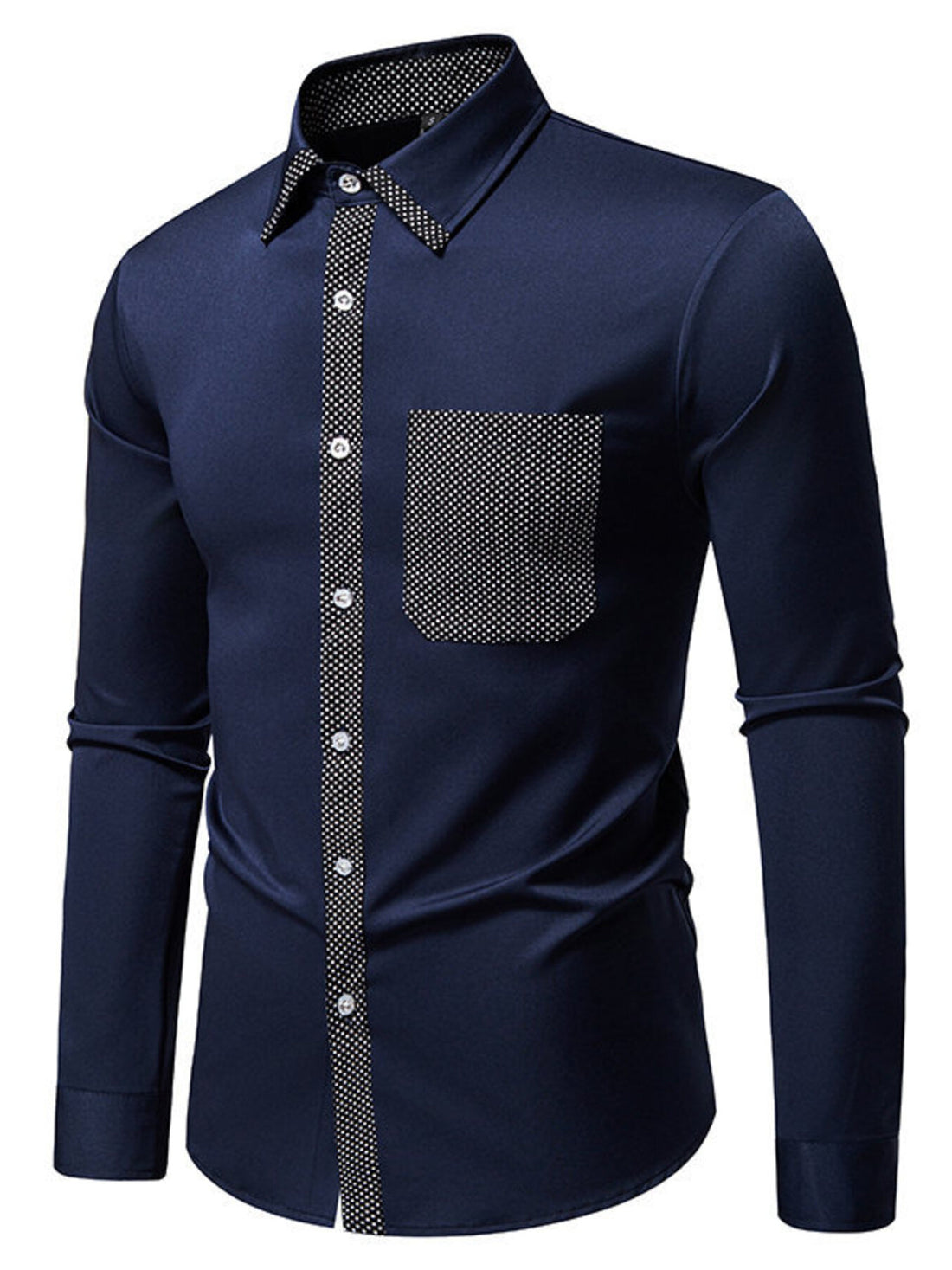 Men's Slim Fit Long Sleeve Shirt - cas7m