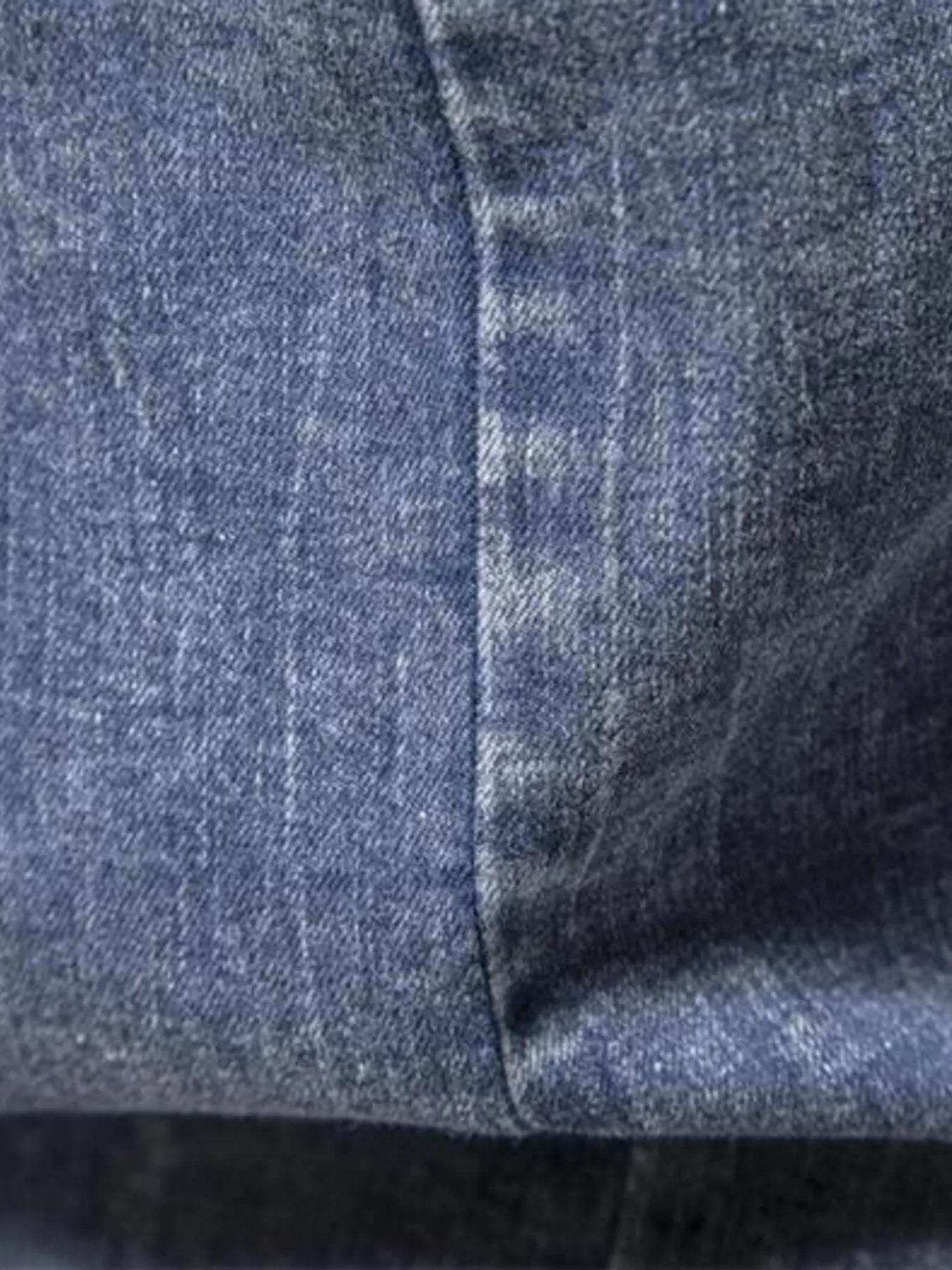 Men's Button Up Long Sleeve Denim Shirt - cas7m