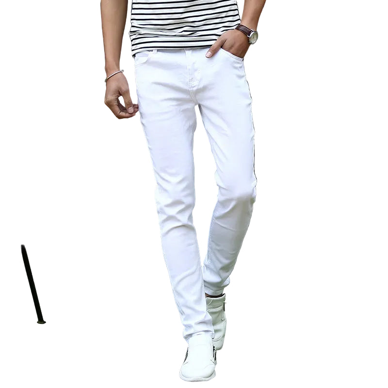 Mens Stretchy Slim-Fit Ankle-Fit Pants - cas7m