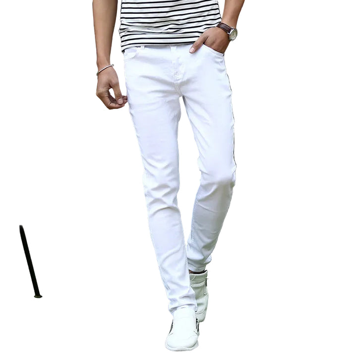 Mens Stretchy Slim-Fit Ankle-Fit Pants - cas7m