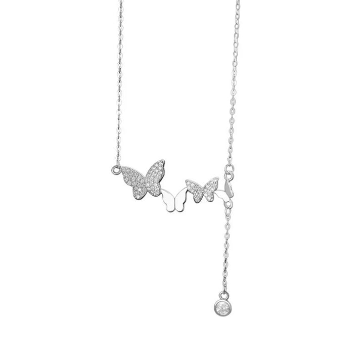 925 Sterling Silver Butterfly Necklace - cas7m