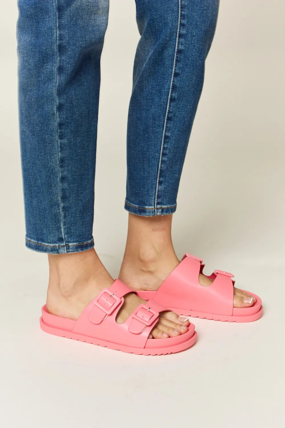 Legend Double Buckle Open Toe Sandals - cas7m