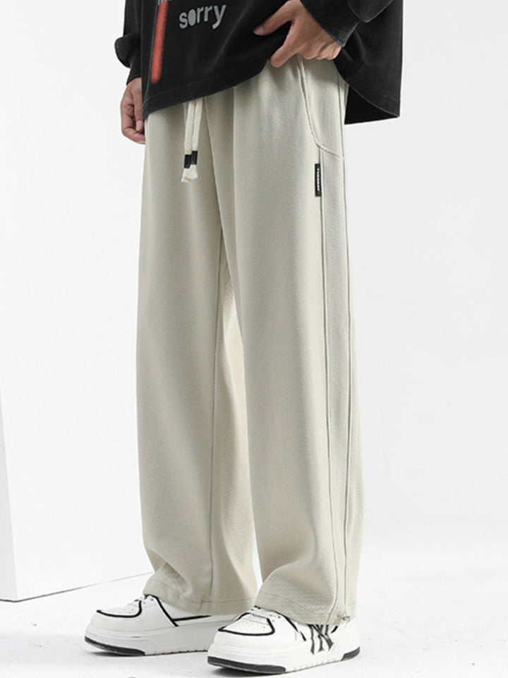 Men's Plus Size Casual Loose-Fit Drawstring Pants - cas7m