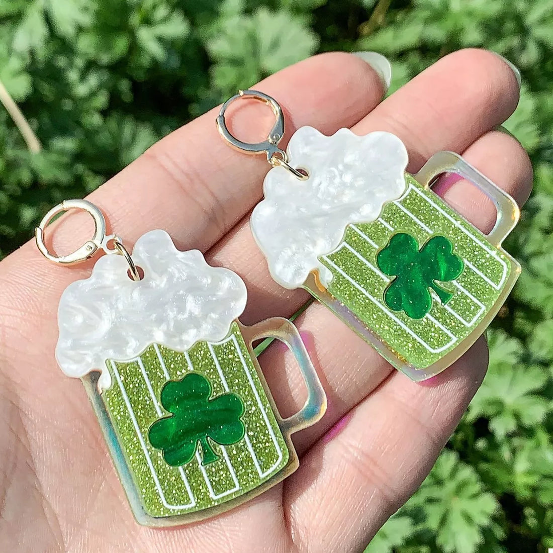 Lucky Clover Dangle Earrings - cas7m
