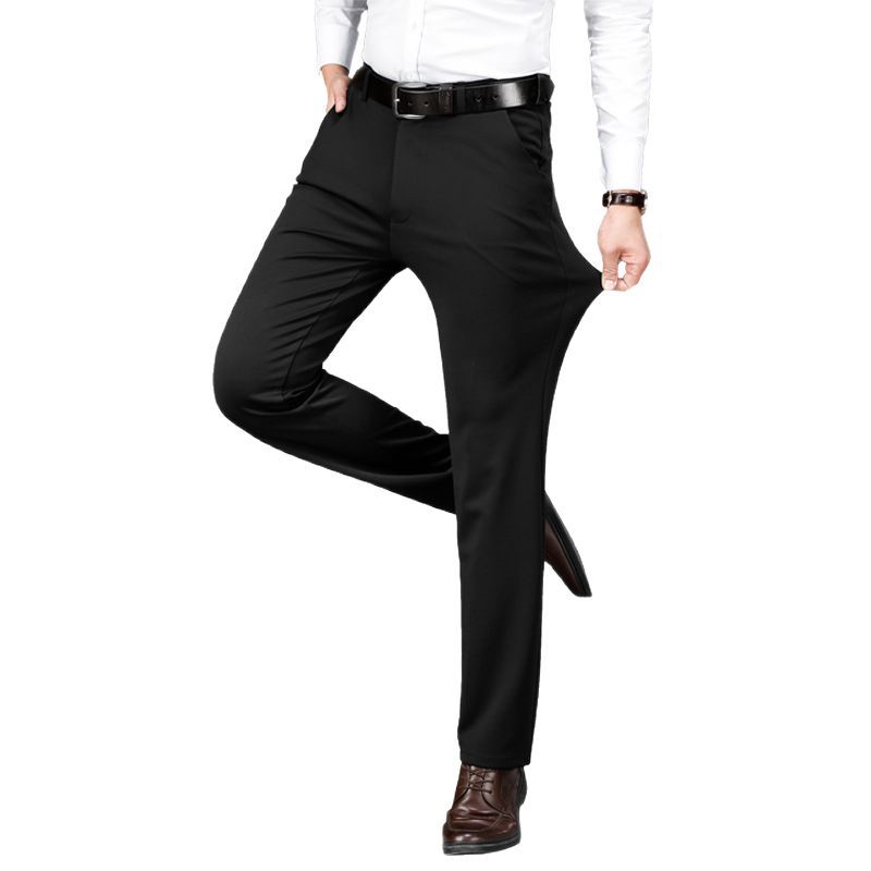 Mens Stretch Business Straight-Cut Casual Pants - cas7m