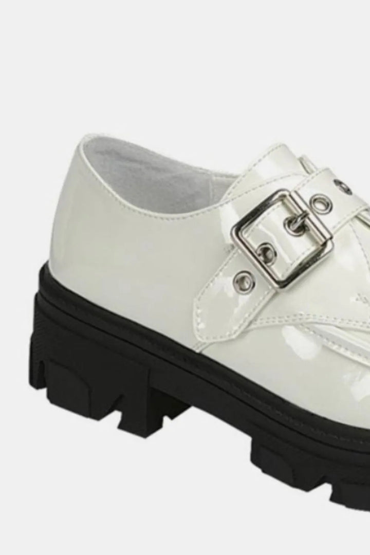 Forever Link Buckled Platform Lug Sole Loafers - cas7m