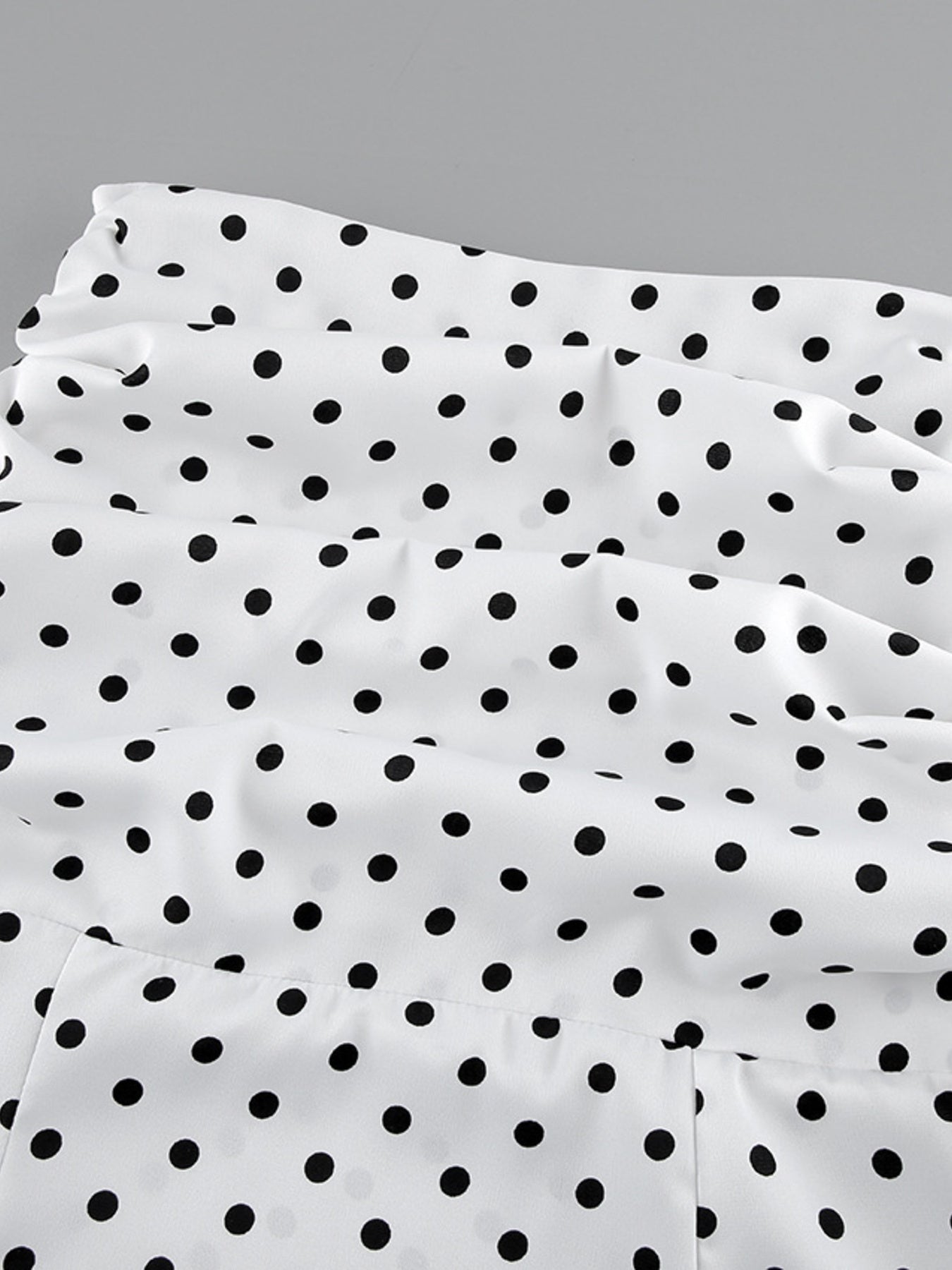 Polka Dot Ruffle Hem Maxi Skirt - cas7m
