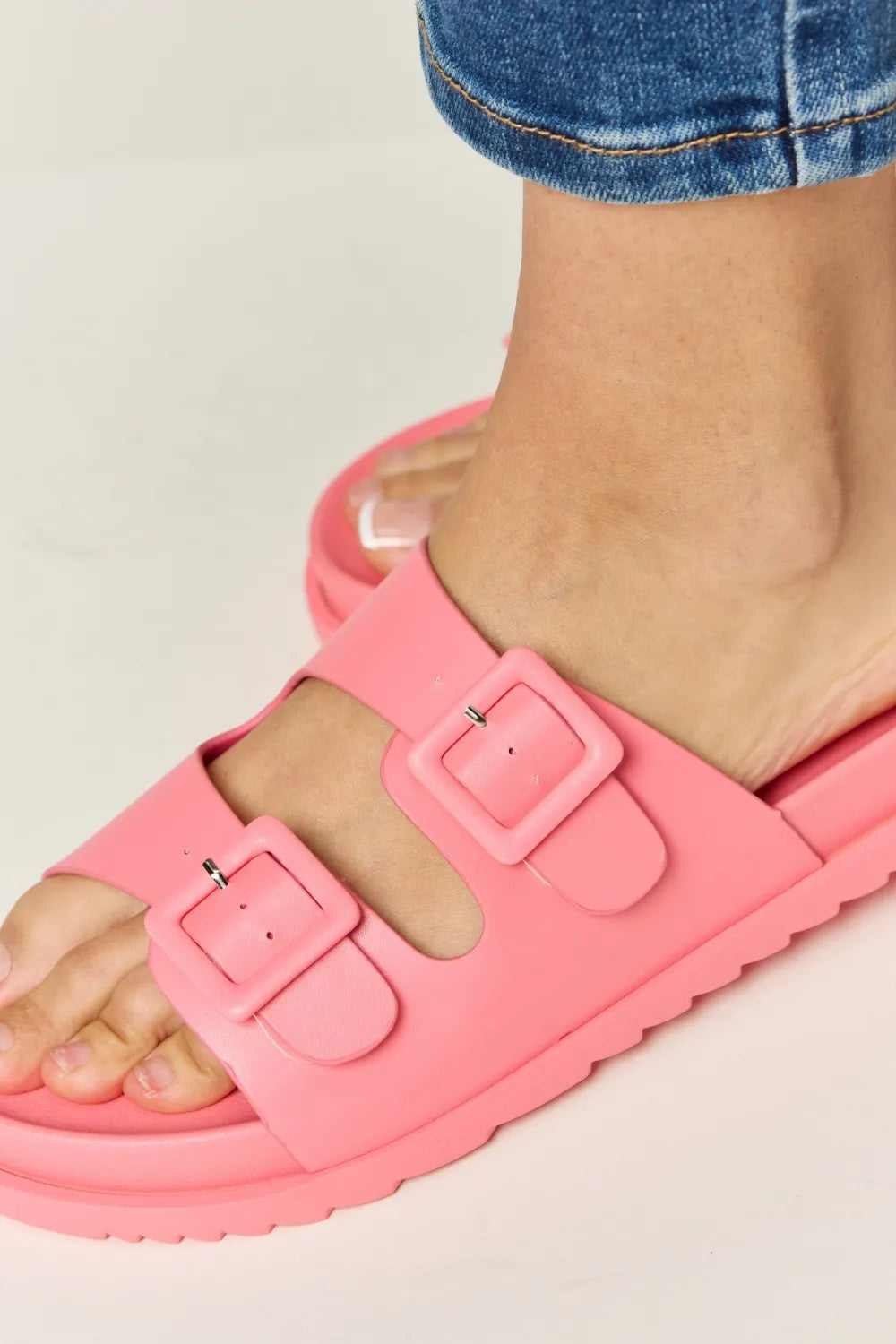 Legend Double Buckle Open Toe Sandals - cas7m