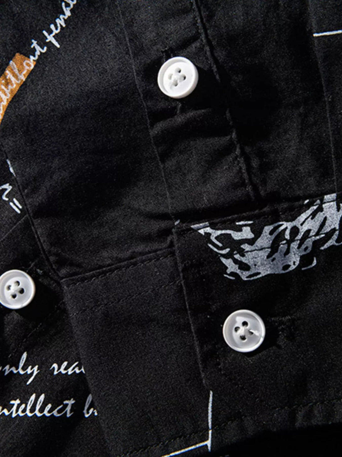 Men's Plus Size Casual Printed Long Sleeve Shirt - cas7m