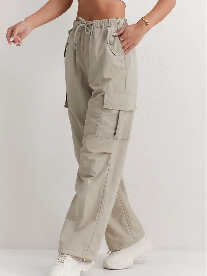 High Waist Drooping Quick-drying Leisure Wide Leg Track Pants - cas7m