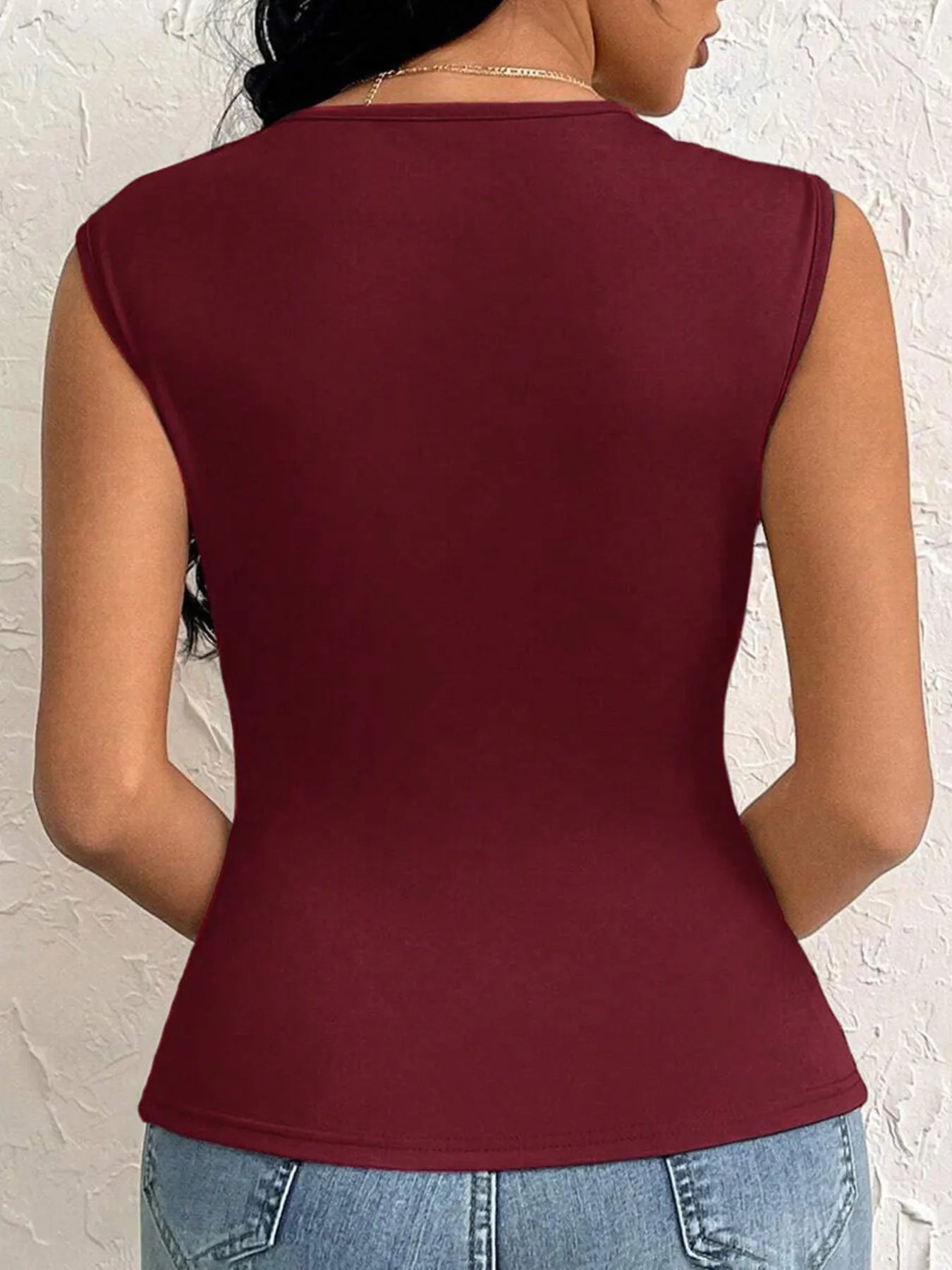 Slit Asymmetrical Tank Top - cas7m