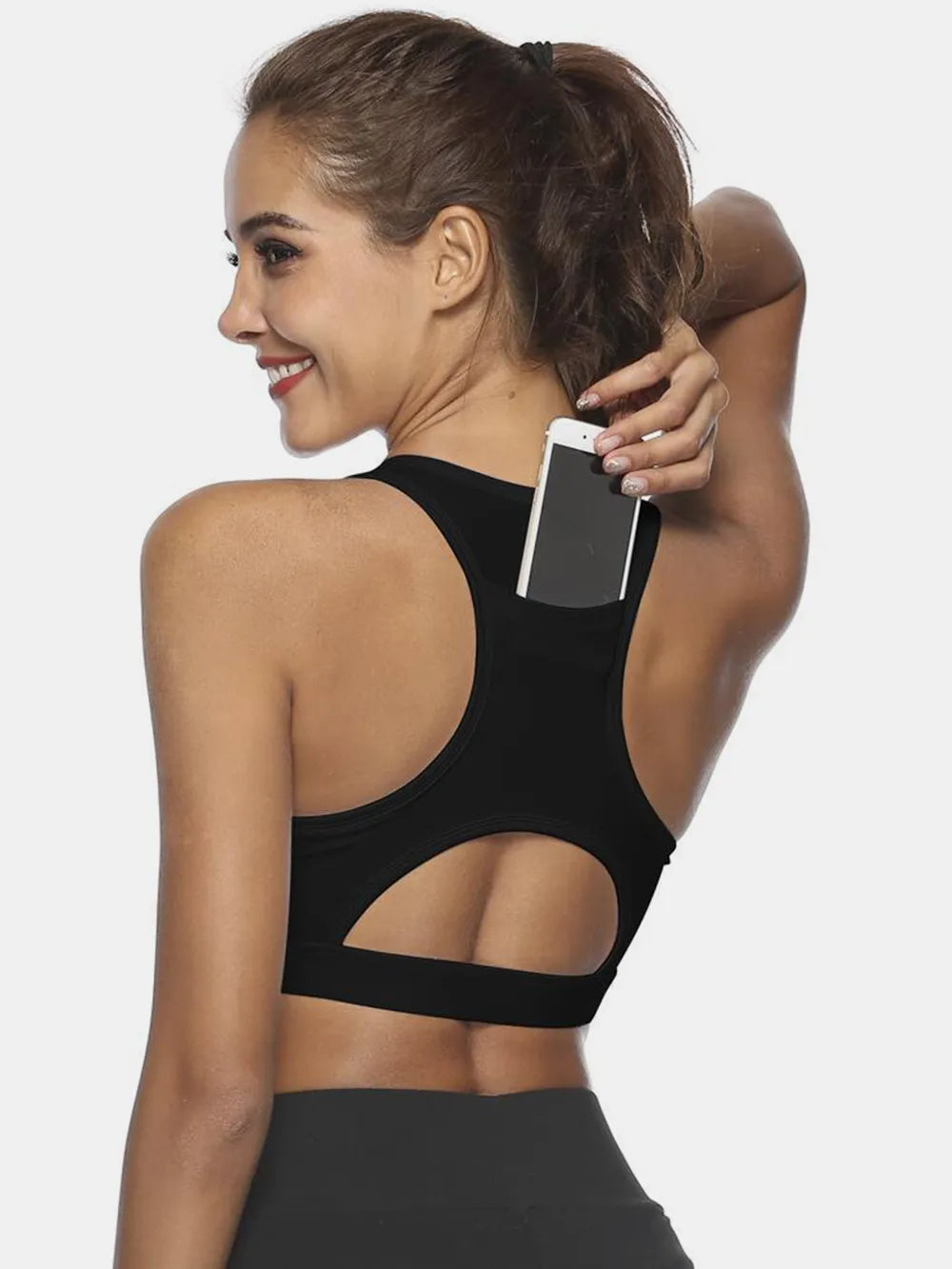 Cutout Scoop Neck Active Tank - cas7m