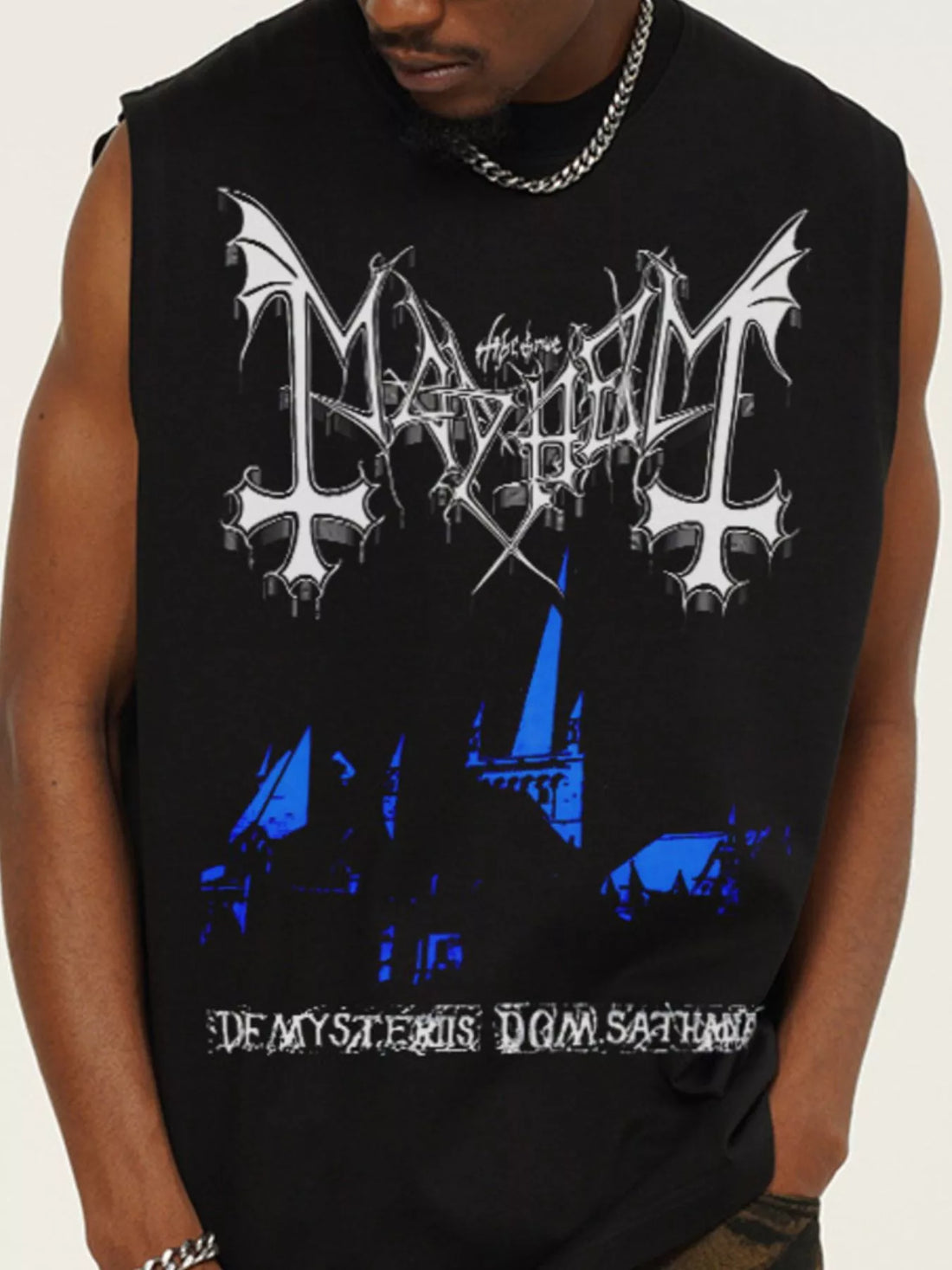 Men's Graphic Vintage Wash Tank Top - cas7m